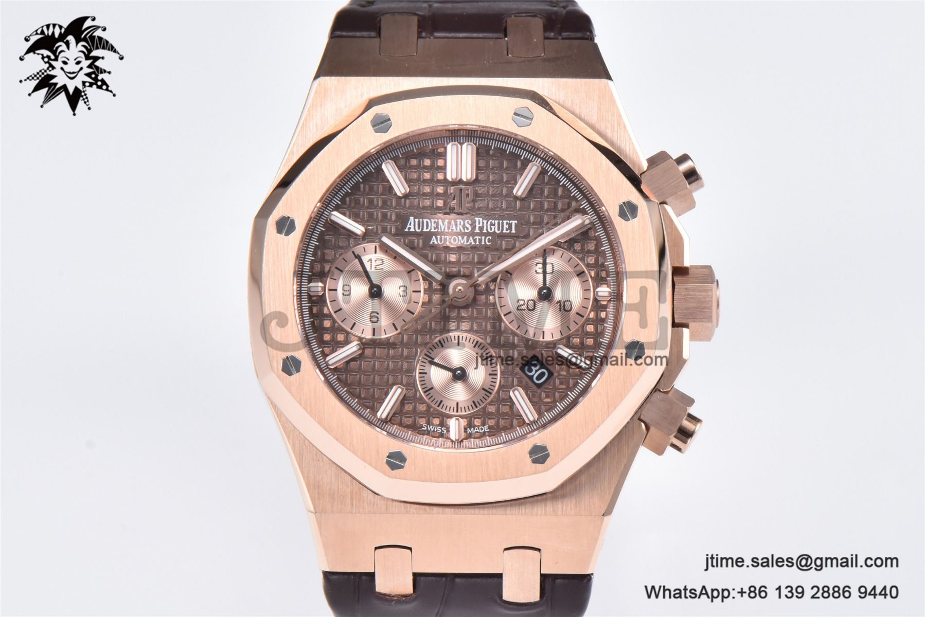 Royal Oak Chrono 26331 RG IPF 1:1 Best Edition Brown/RG Dial on Brown Leather Strap A7750 - Image 2