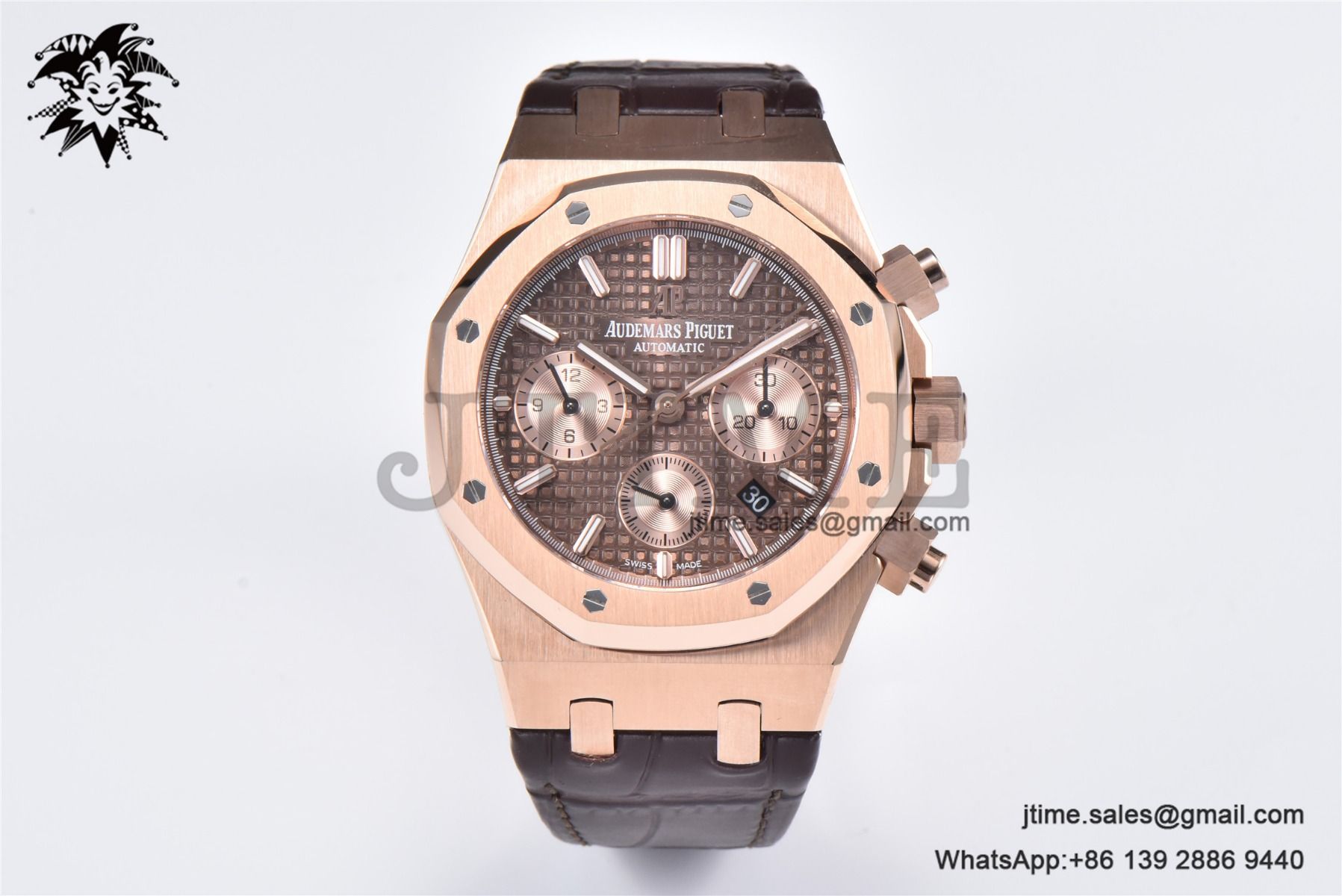 Royal Oak Chrono 26331 RG IPF 1:1 Best Edition Brown/RG Dial on Brown Leather Strap A7750 - Image 3