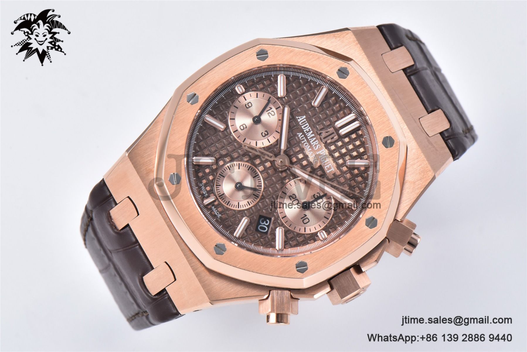 Royal Oak Chrono 26331 RG IPF 1:1 Best Edition Brown/RG Dial on Brown Leather Strap A7750 - Image 4