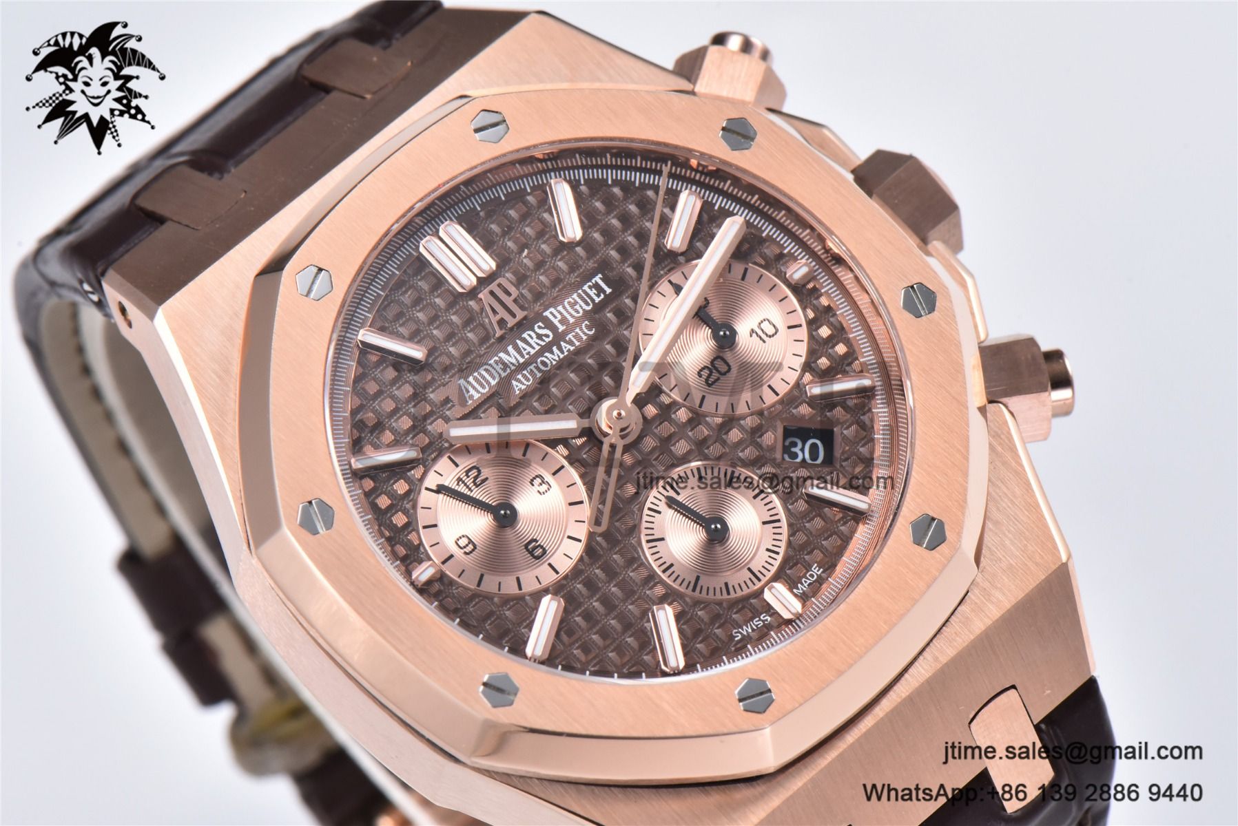 Royal Oak Chrono 26331 RG IPF 1:1 Best Edition Brown/RG Dial on Brown Leather Strap A7750 - Image 5
