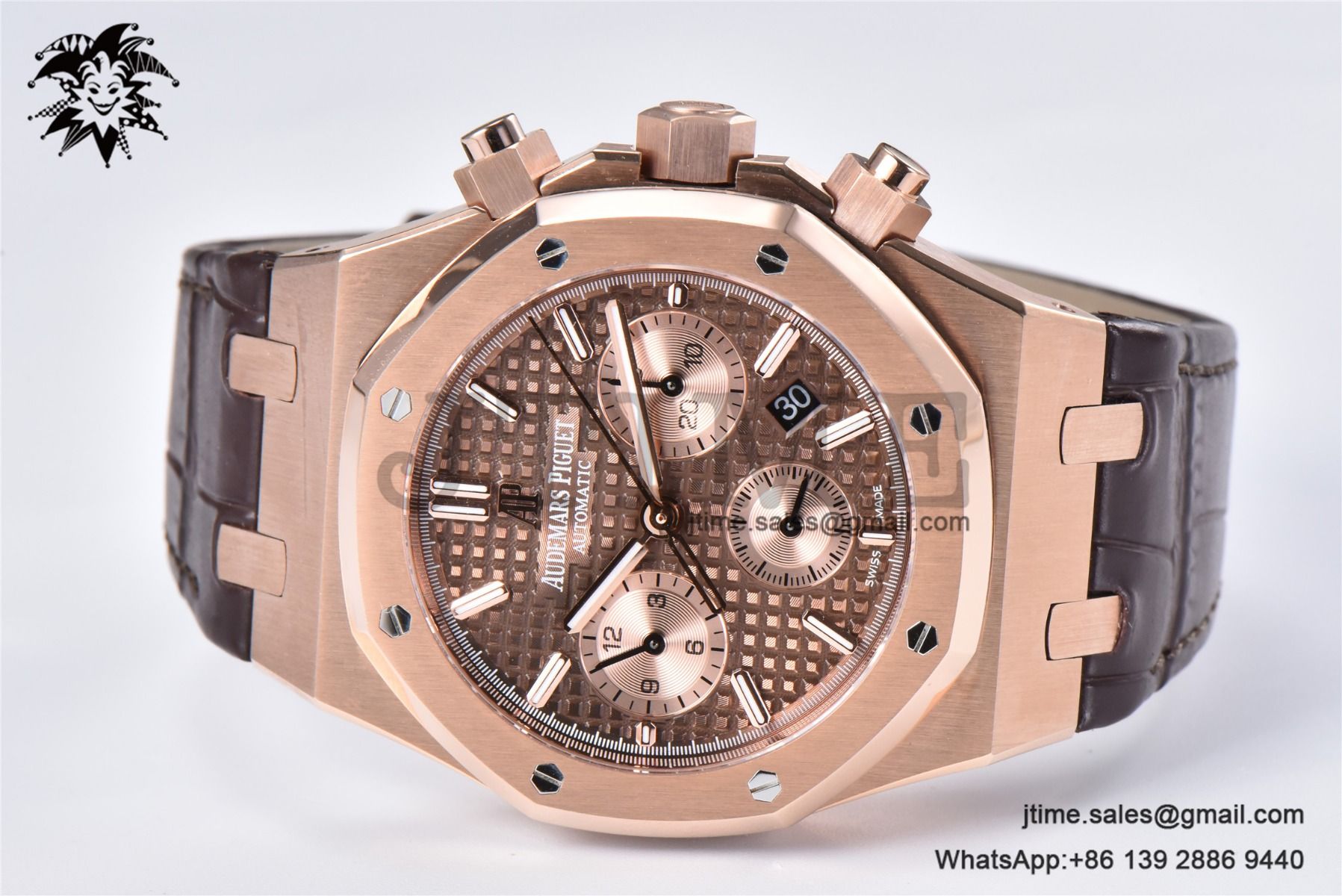 Royal Oak Chrono 26331 RG IPF 1:1 Best Edition Brown/RG Dial on Brown Leather Strap A7750 - Image 6