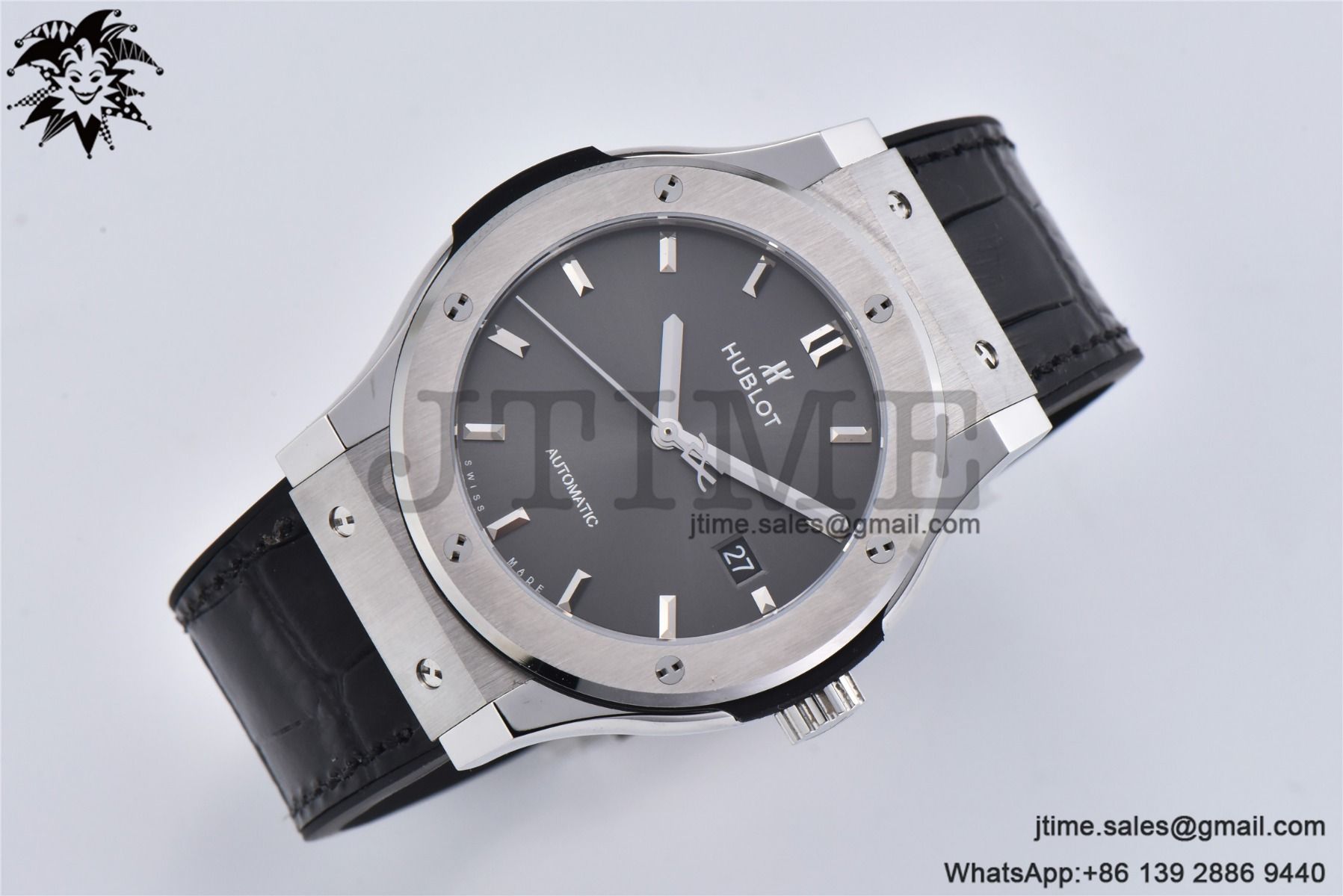 Classic Fusion 42mm SS JJ+F 1:1 Best Edition Gray Dial on Black Leather Strap A1110 - Image 6
