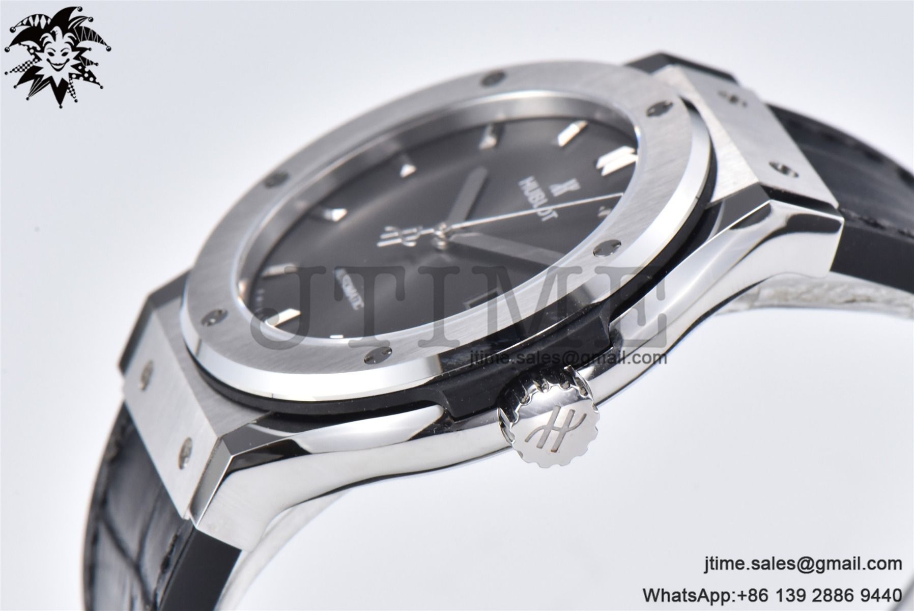 Classic Fusion 42mm SS JJ+F 1:1 Best Edition Gray Dial on Black Leather Strap A1110 - Image 7
