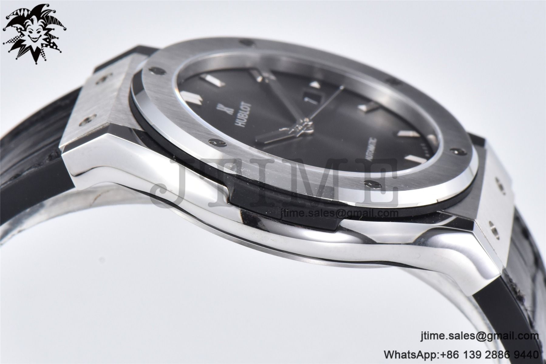 Classic Fusion 42mm SS JJ+F 1:1 Best Edition Gray Dial on Black Leather Strap A1110 - Image 8