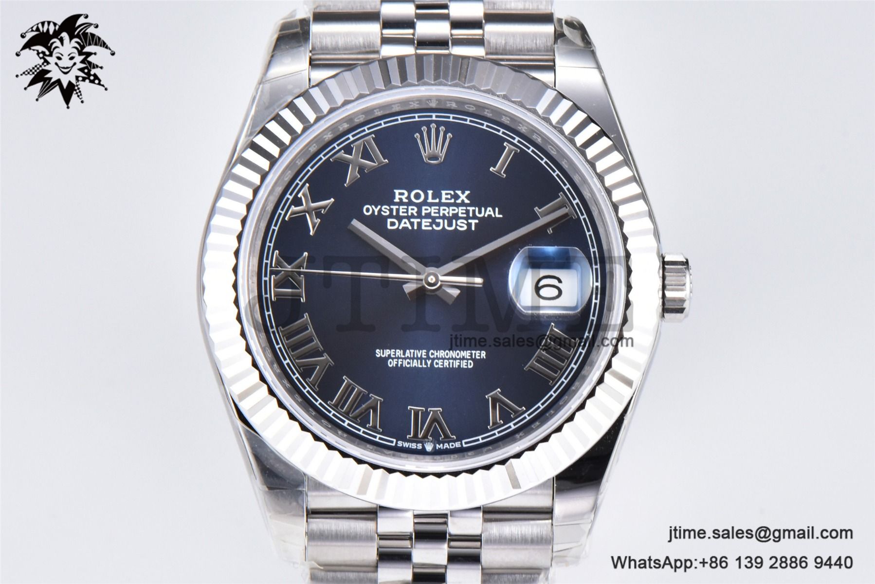 DateJust 41mm 126334 904 SS ARF 1:1 Best Edition Blue Dial Roman Markers on Jubilee Bracelet VR3235 - Image 4
