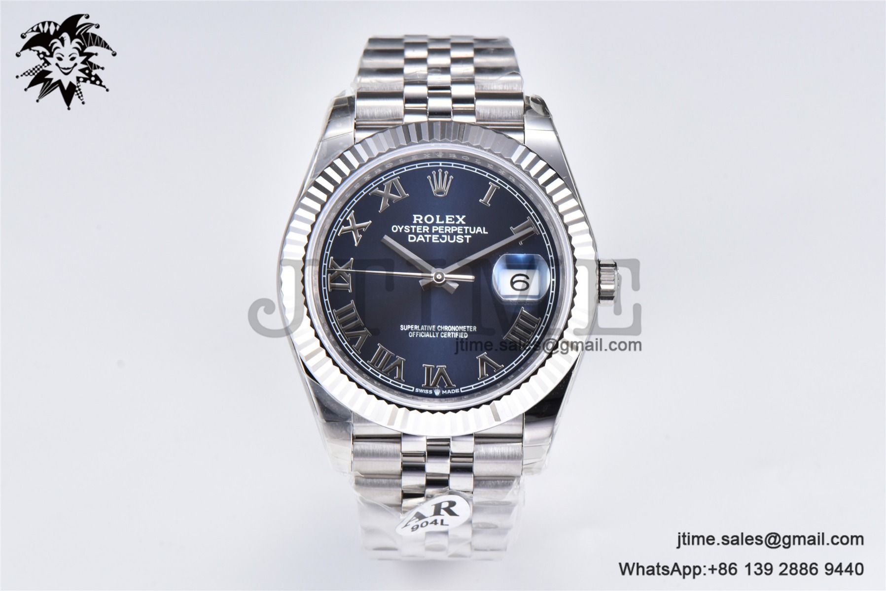 DateJust 41mm 126334 904 SS ARF 1:1 Best Edition Blue Dial Roman Markers on Jubilee Bracelet VR3235 - Image 6