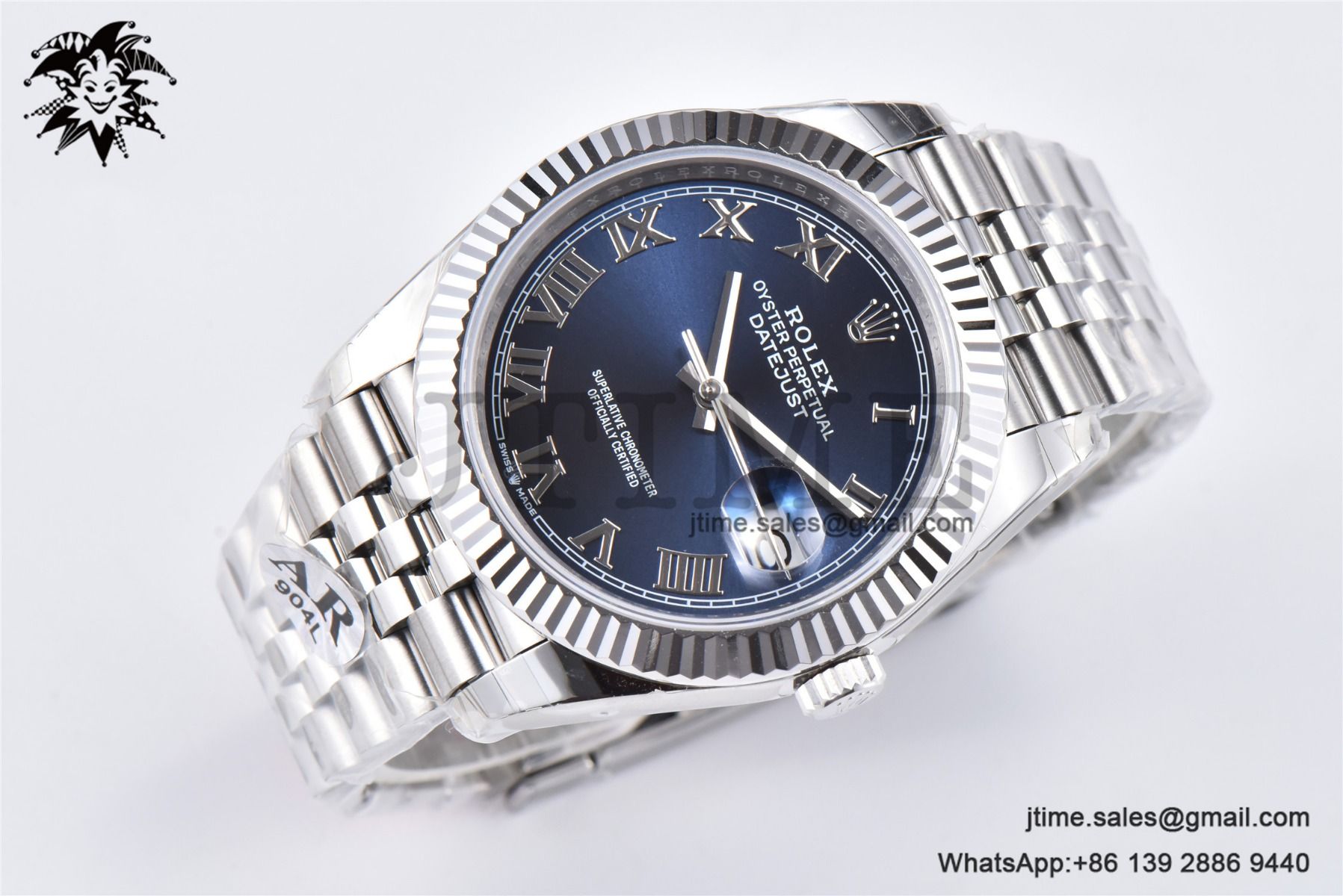 DateJust 41mm 126334 904 SS ARF 1:1 Best Edition Blue Dial Roman Markers on Jubilee Bracelet VR3235 - Image 2