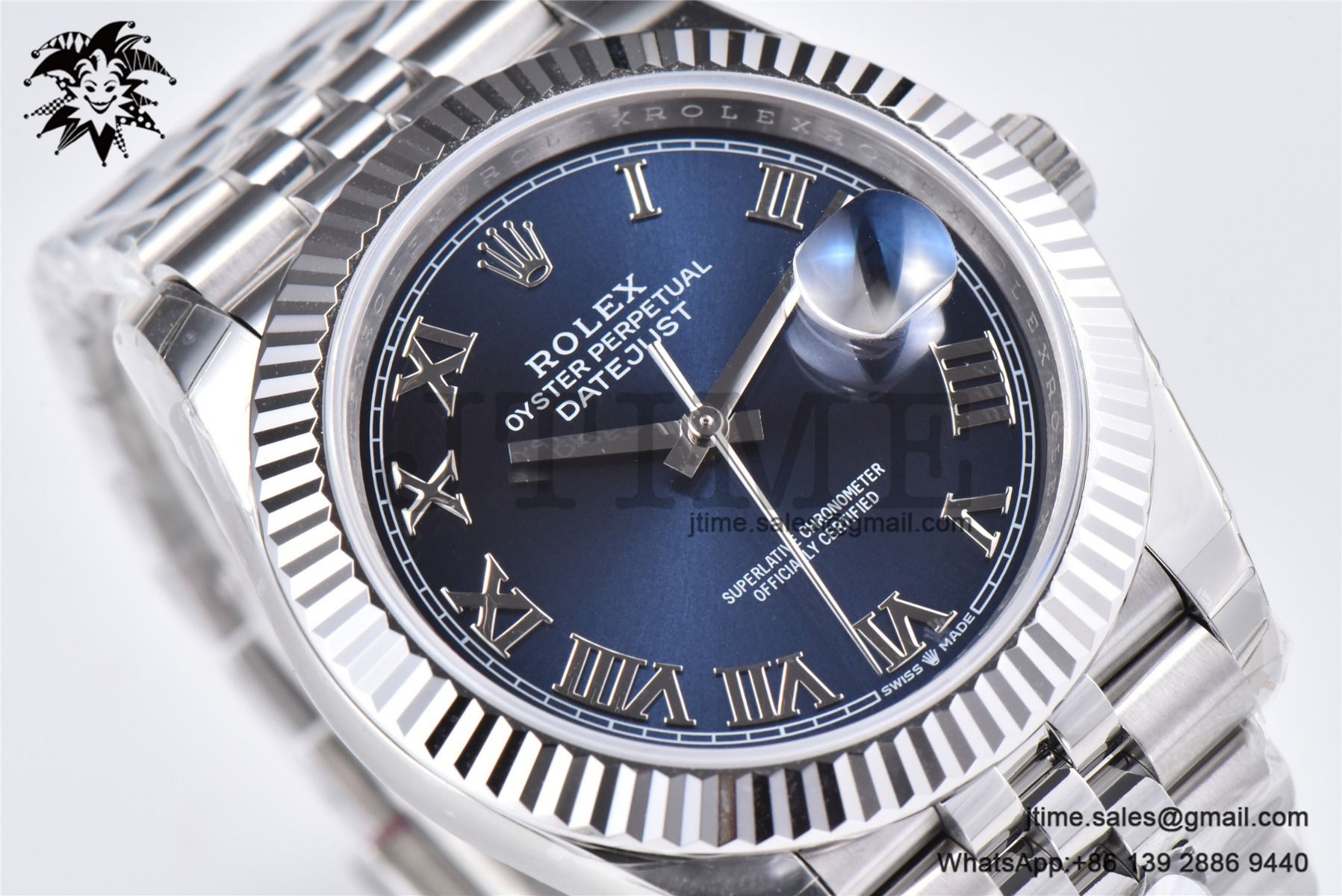 DateJust 41mm 126334 904 SS ARF 1:1 Best Edition Blue Dial Roman Markers on Jubilee Bracelet VR3235 - Image 3