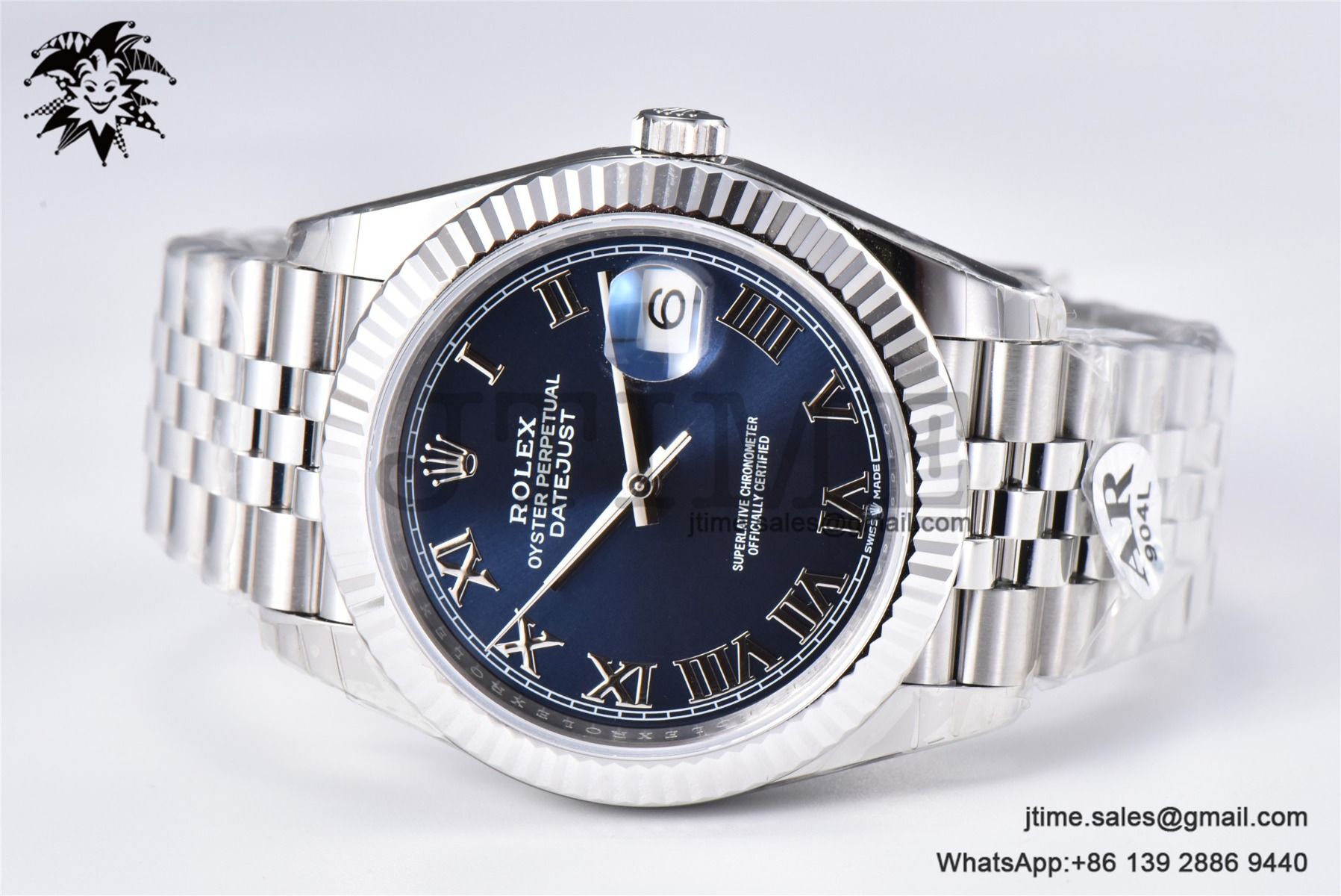 DateJust 41mm 126334 904 SS ARF 1:1 Best Edition Blue Dial Roman Markers on Jubilee Bracelet VR3235 - Image 5