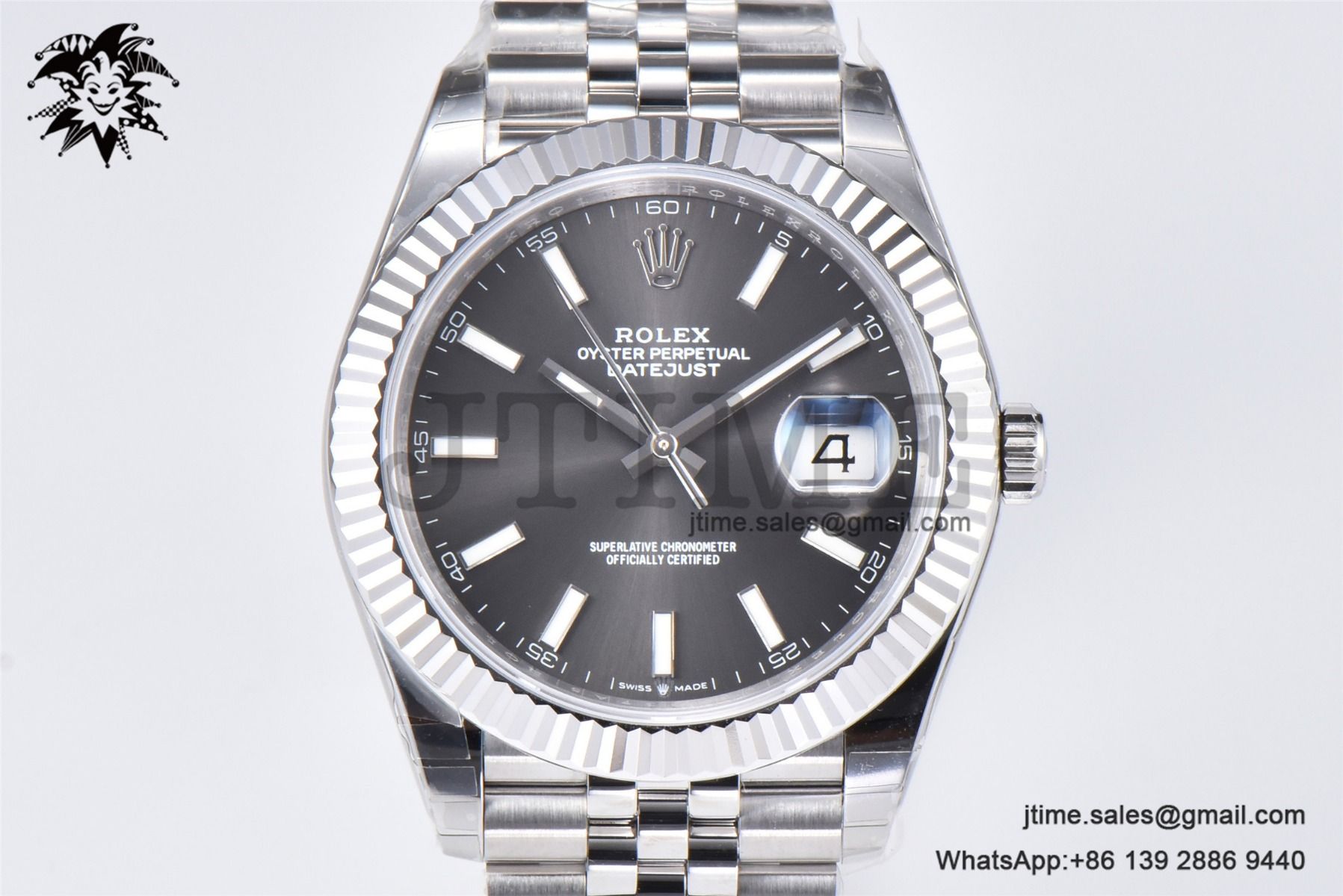 DateJust 41mm 126334 904 SS ARF 1:1 Best Edition Gray Dial Sticks Markers on Jubilee Bracelet VR3235 - Image 6