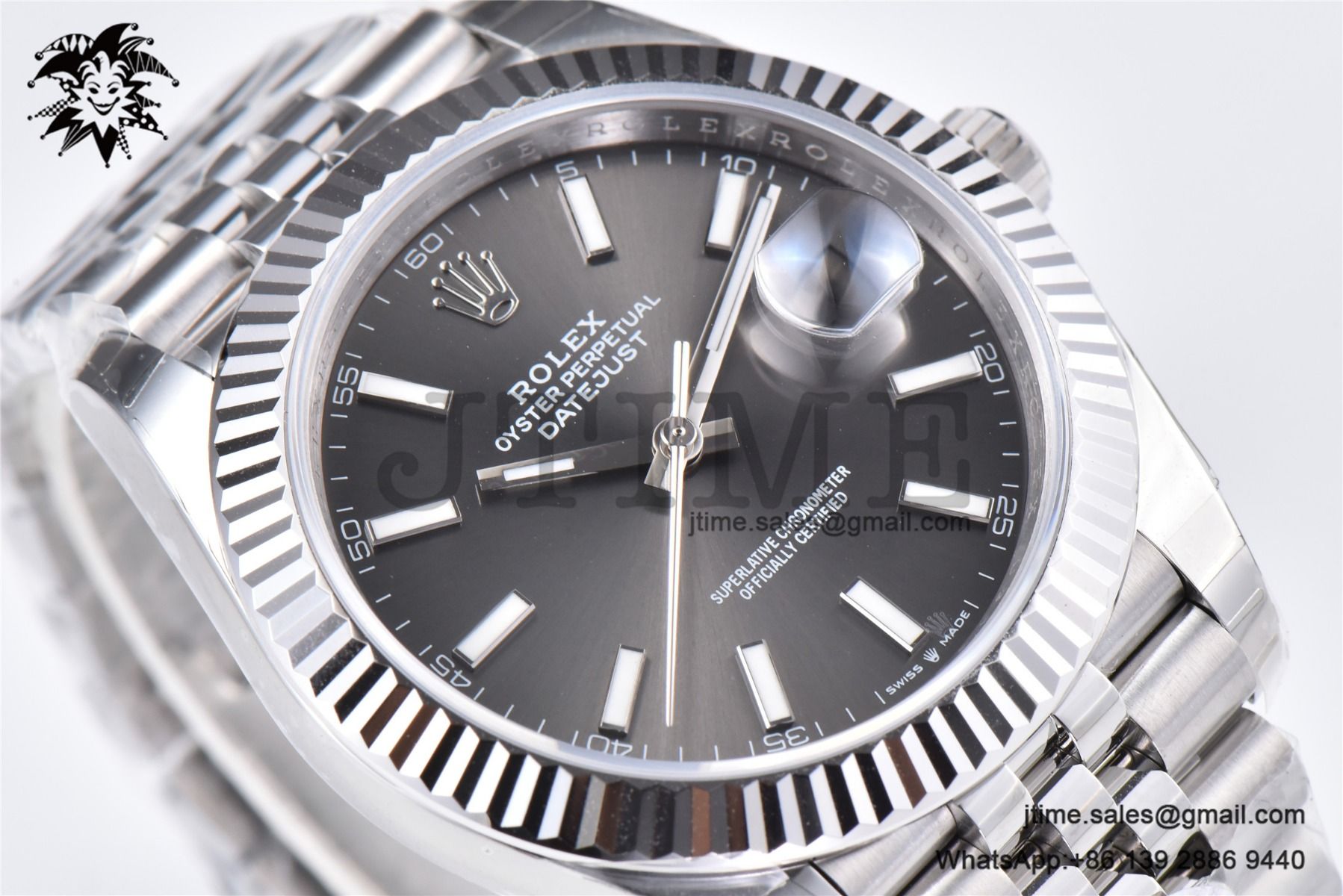 DateJust 41mm 126334 904 SS ARF 1:1 Best Edition Gray Dial Sticks Markers on Jubilee Bracelet VR3235 - Image 5