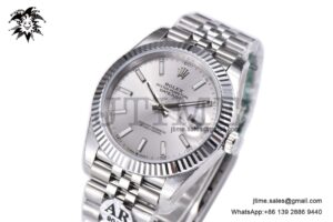DateJust 41mm 126334 904 SS ARF 1:1 Best Edition Silver Dial Sticks Markers on Jubilee Bracelet VR3235