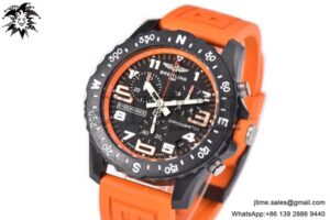 Endurance Pro 44mm Orange Element Carbon 1:1 Best Edition on Rubber Strap Swiss ETA Quartz
