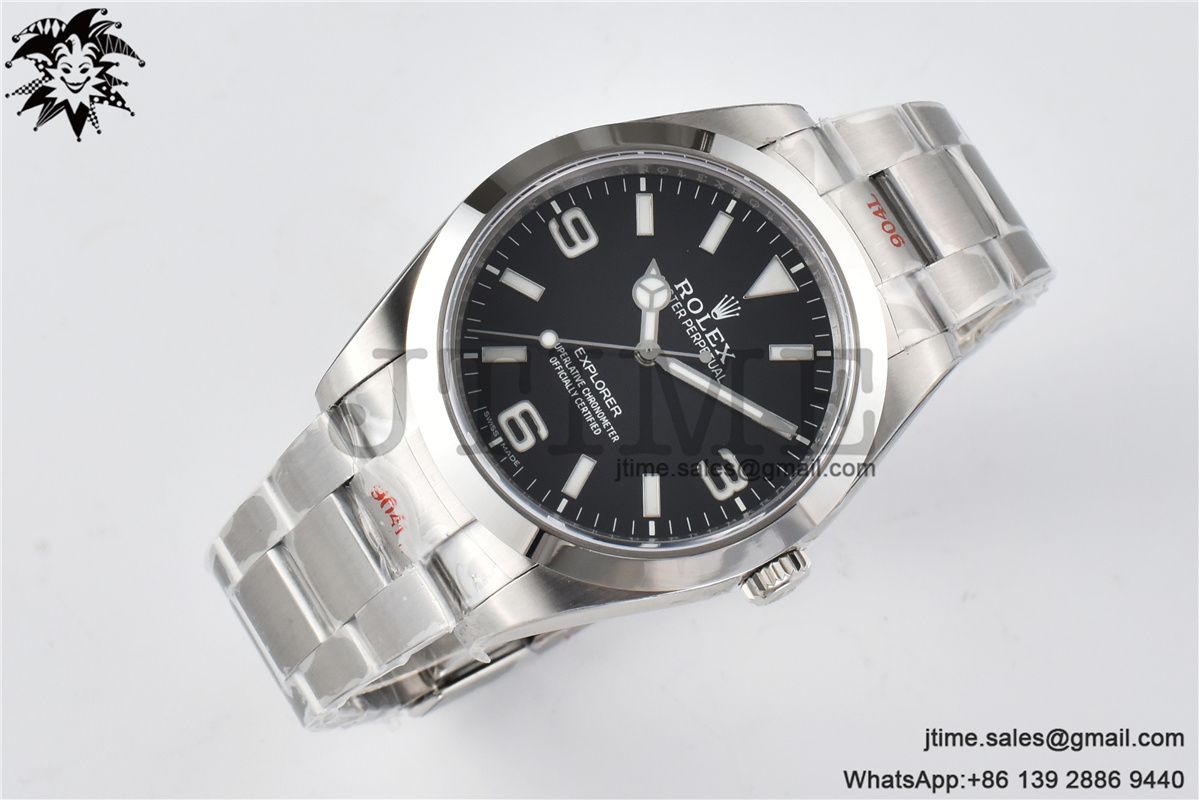 Explorer I 214270 39mm BPF 904L SS Best Edition Black Dial on 904L SS Bracelet A2824 - Image 4