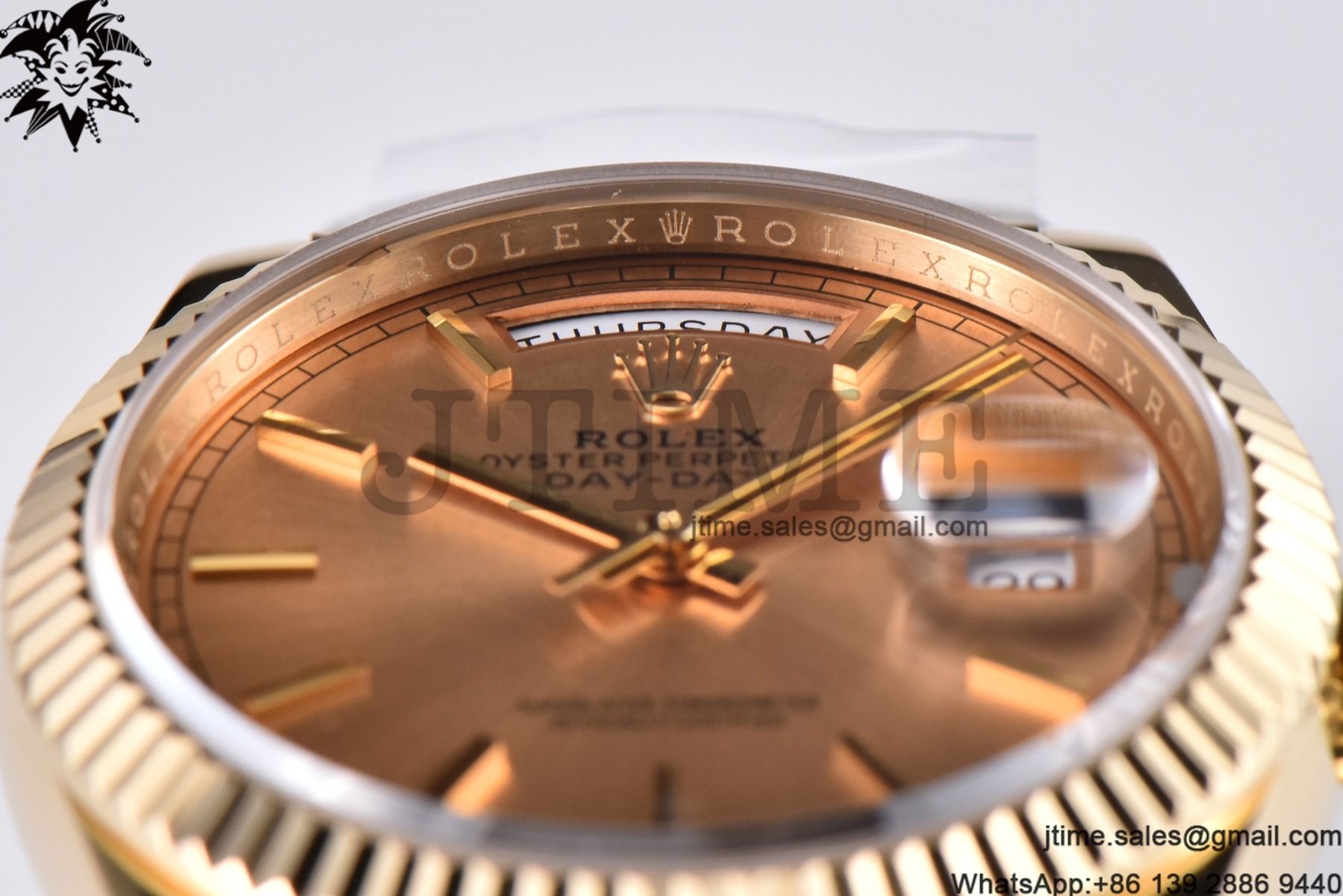 Day Date 36 YG 904L Steel Fluted Bezel GMF 1:1 Best Edition YG Stick Dial on YG Bracelet A2836 - Image 8