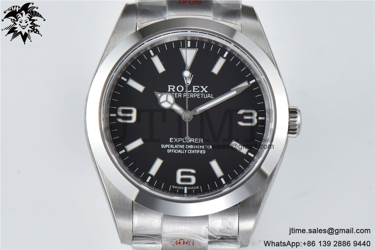 Explorer I 214270 39mm BPF 904L SS Best Edition Black Dial on 904L SS Bracelet A2824 - Image 2