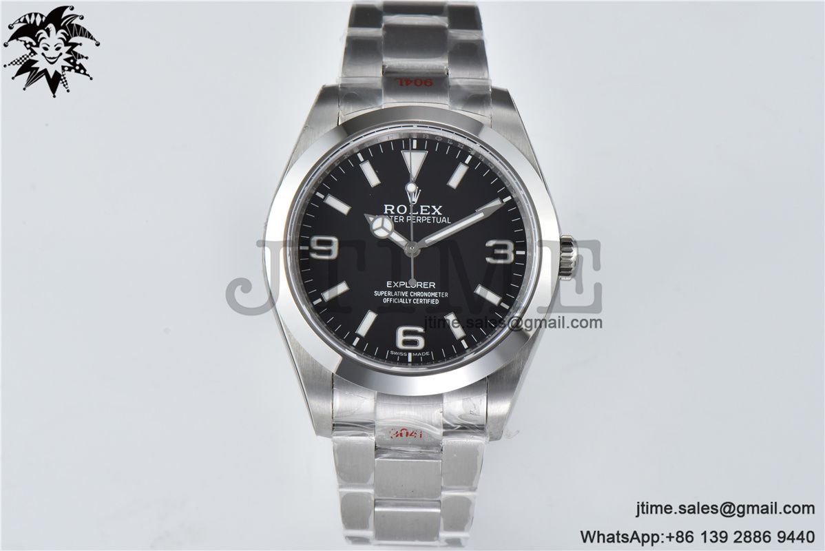 Explorer I 214270 39mm BPF 904L SS Best Edition Black Dial on 904L SS Bracelet A2824 - Image 3