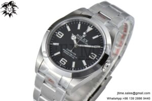 Explorer I 214270 39mm BPF 904L SS Best Edition Black Dial on 904L SS Bracelet A2824