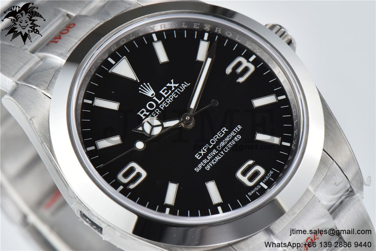 Explorer I 214270 39mm BPF 904L SS Best Edition Black Dial on 904L SS Bracelet A2824 - Image 5