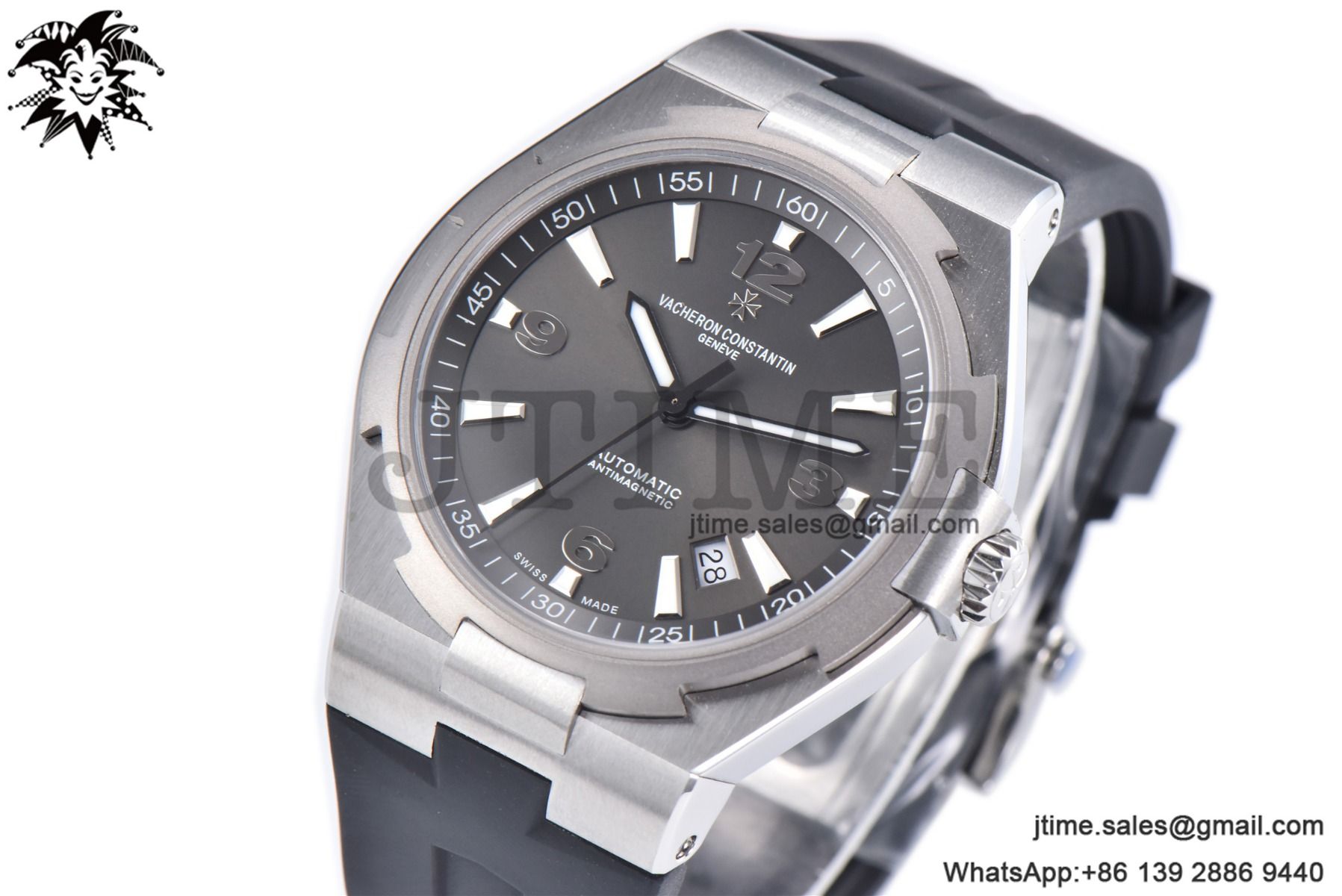 Overseas 47040 SS PPF 1:1 Best Edition Gray Dial on Black Rubber Strap A1226
