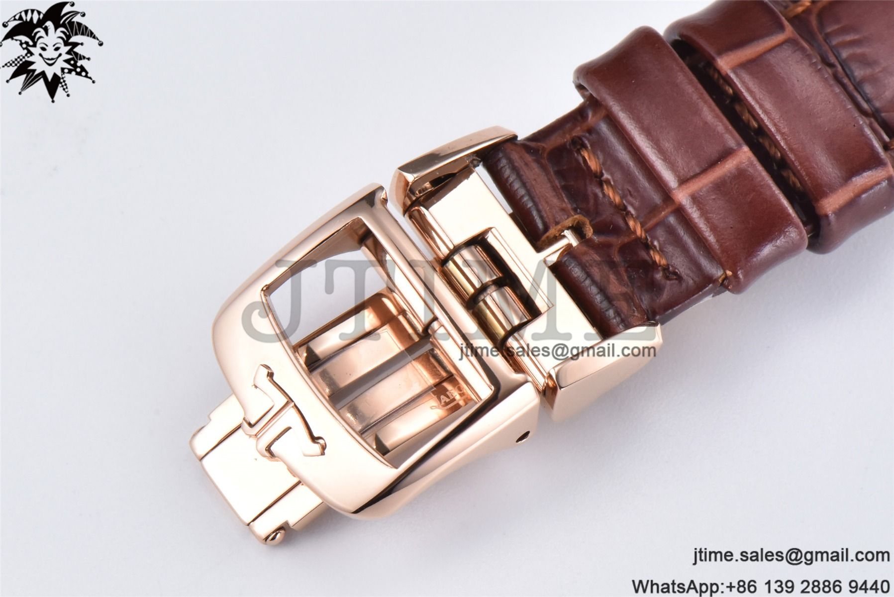 Rendez-Vous Night & Day RG APSF 1:1 Best Edition White Textured Dial Diamonds Bezel on Brown Leather Strap A898 - Image 17