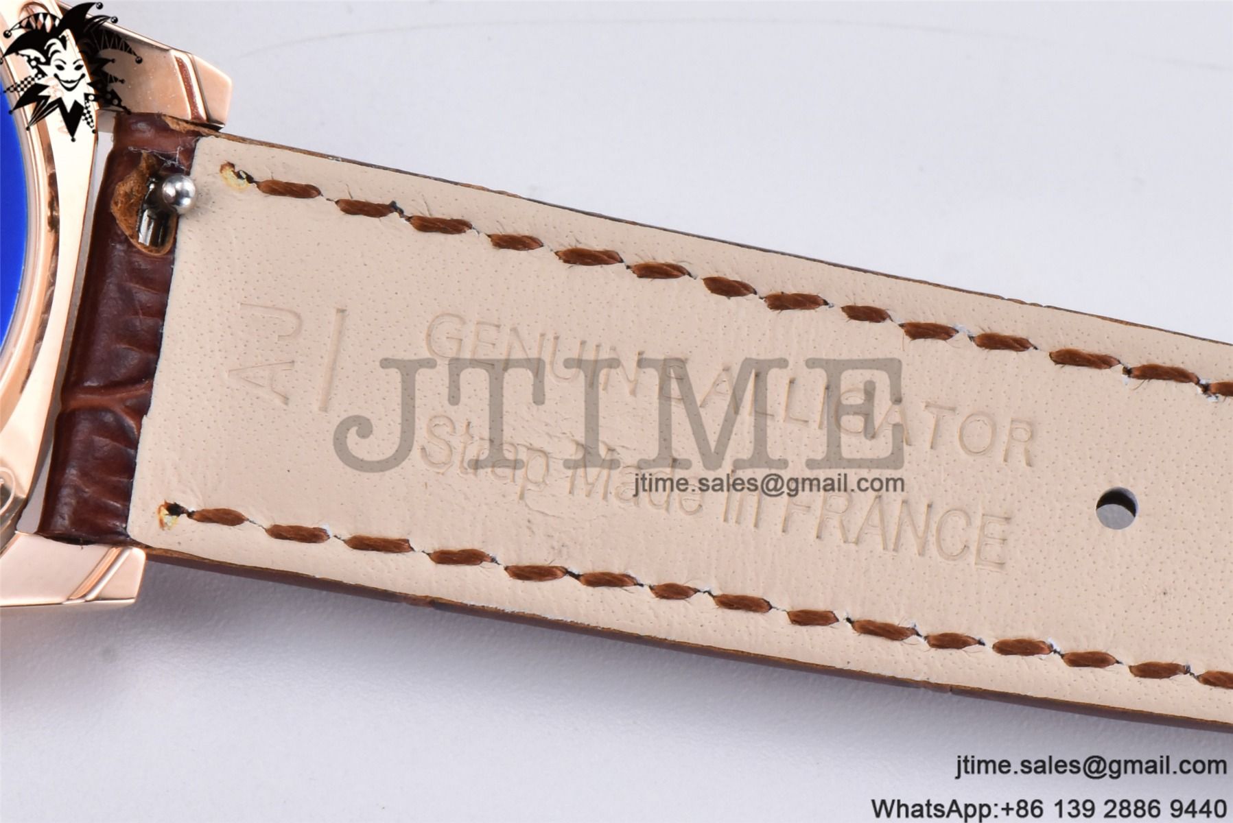 Rendez-Vous Night & Day RG APSF 1:1 Best Edition White Textured Dial Diamonds Bezel on Brown Leather Strap A898 - Image 19
