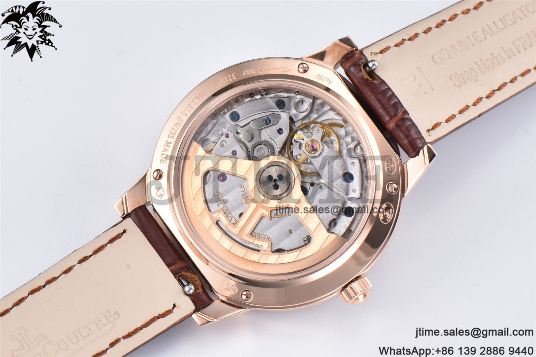 Rendez-Vous Night & Day RG APSF 1:1 Best Edition White Textured Dial Diamonds Bezel on Brown Leather Strap A898 - Image 20