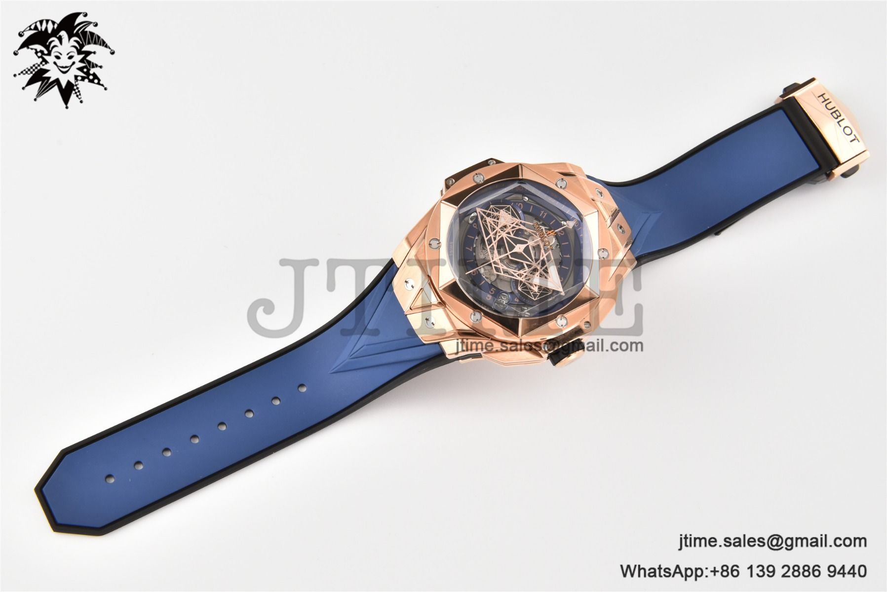 Big Bang Sang Bleu II Chrono RG BBF Best Edition Blue Dial on Blue Rubber Strap HUB1240 - Image 11