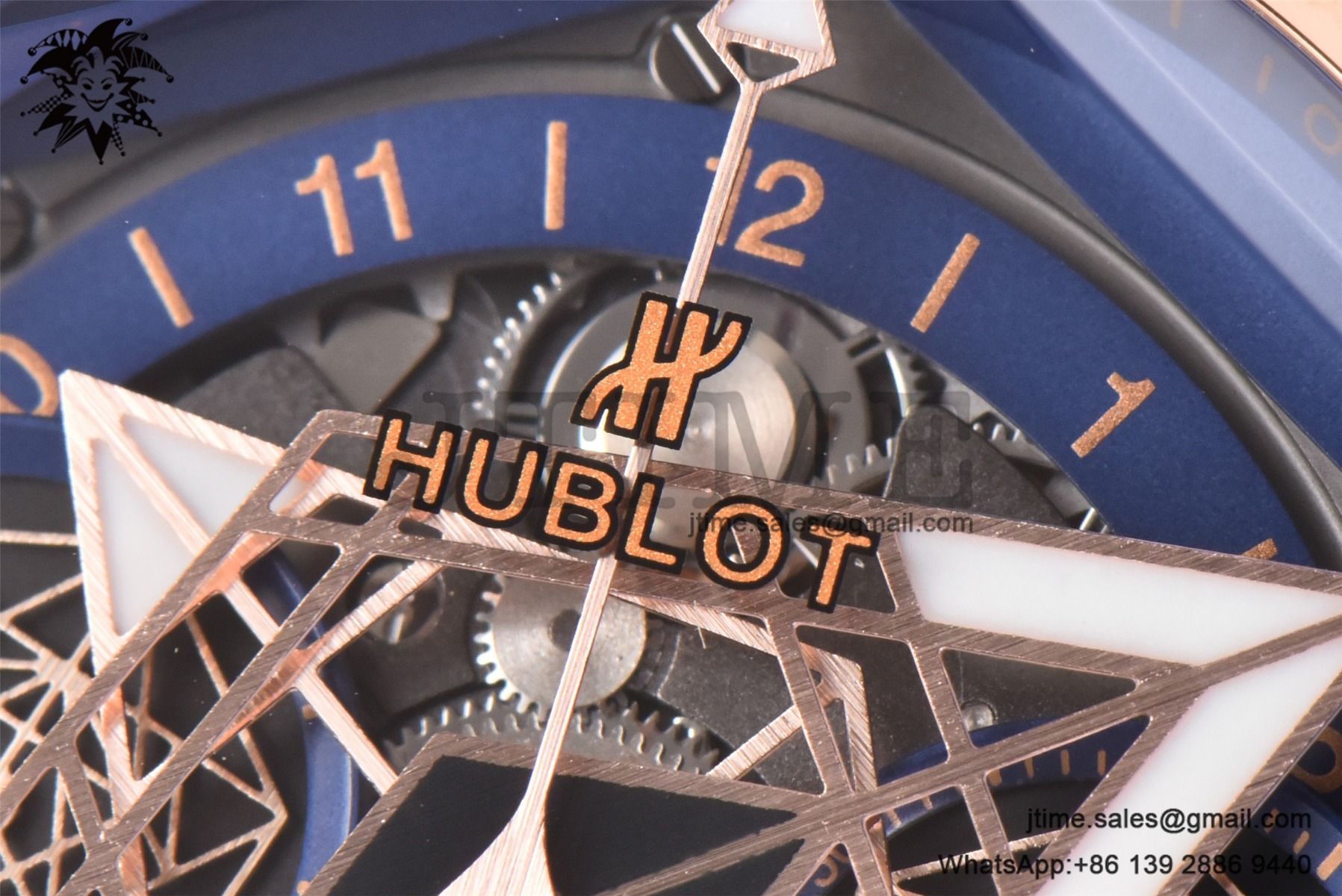 Big Bang Sang Bleu II Chrono RG BBF Best Edition Blue Dial on Blue Rubber Strap HUB1240 - Image 7