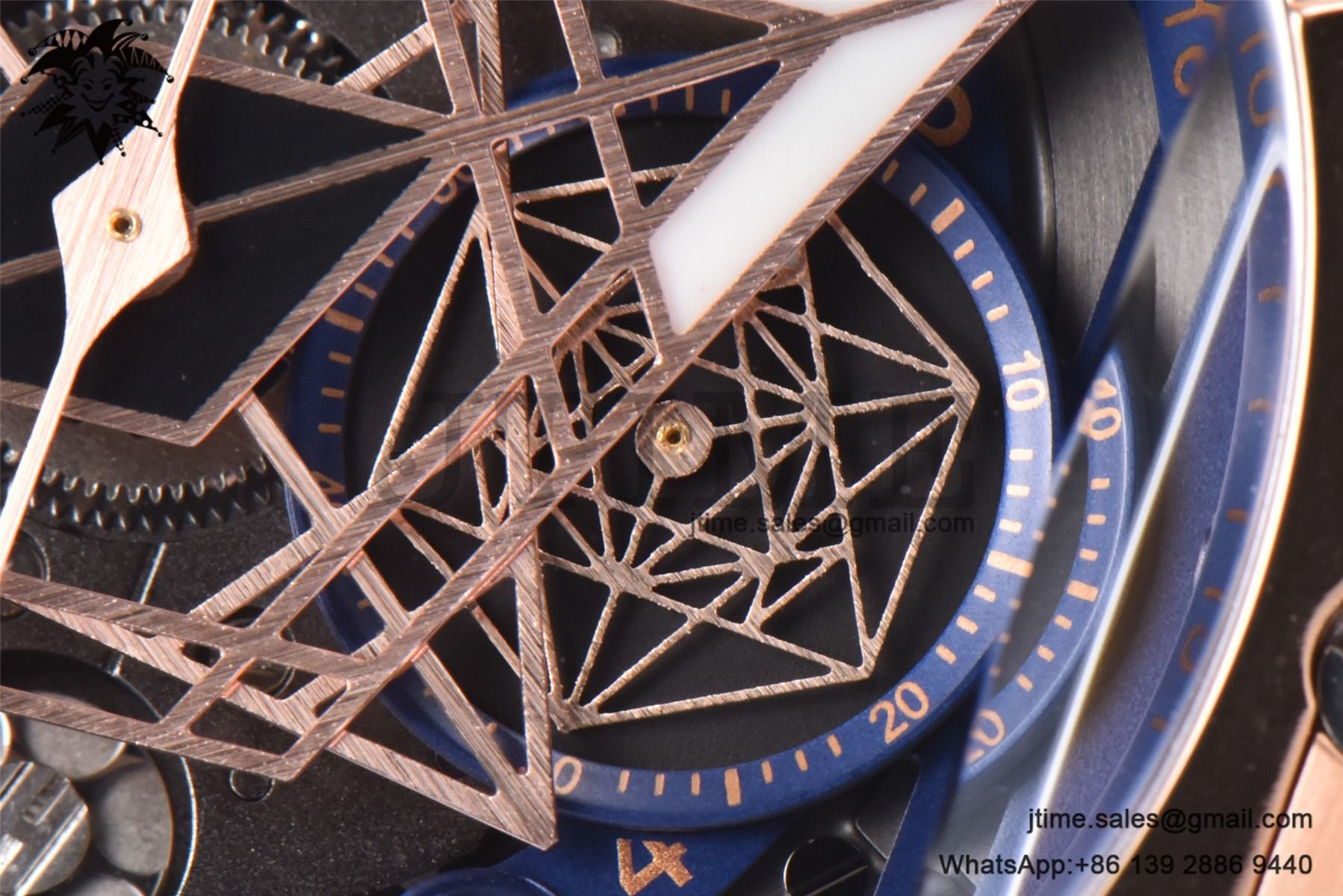 Big Bang Sang Bleu II Chrono RG BBF Best Edition Blue Dial on Blue Rubber Strap HUB1240 - Image 8
