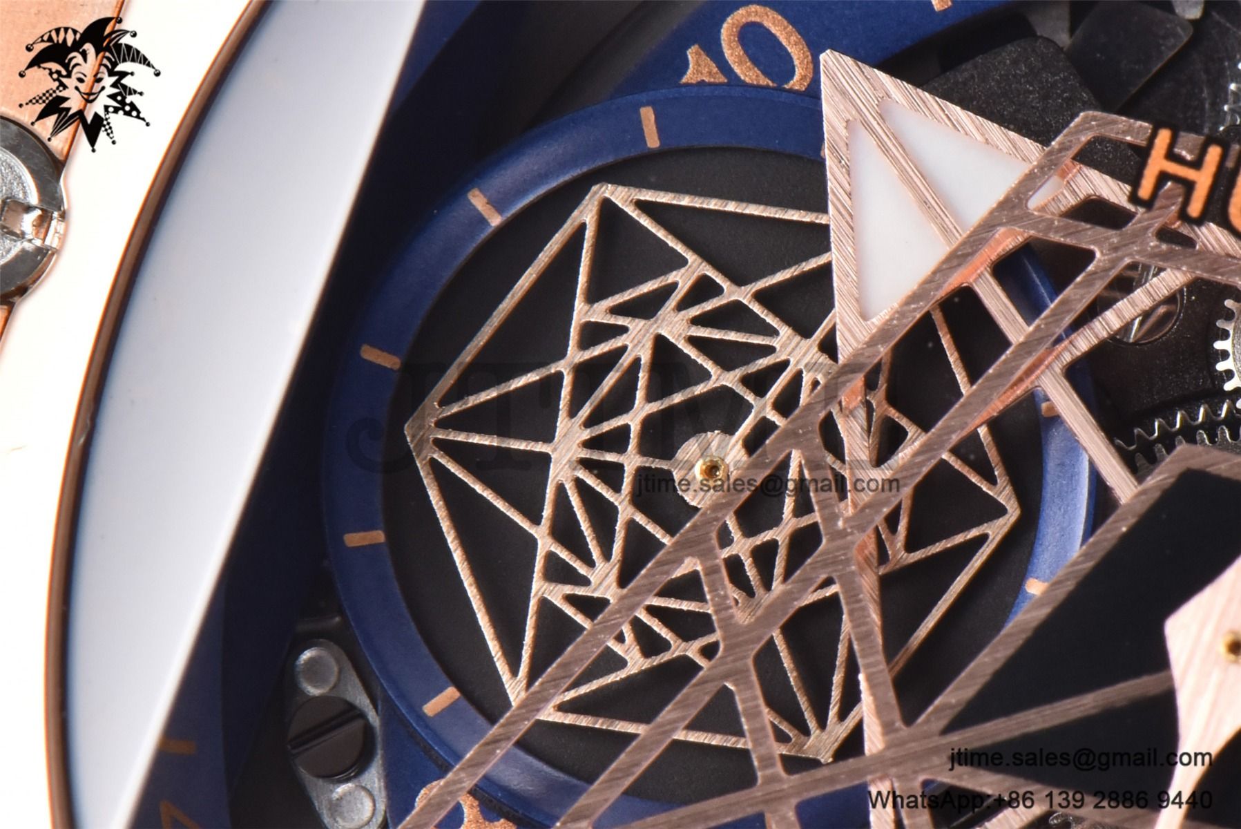 Big Bang Sang Bleu II Chrono RG BBF Best Edition Blue Dial on Blue Rubber Strap HUB1240 - Image 9