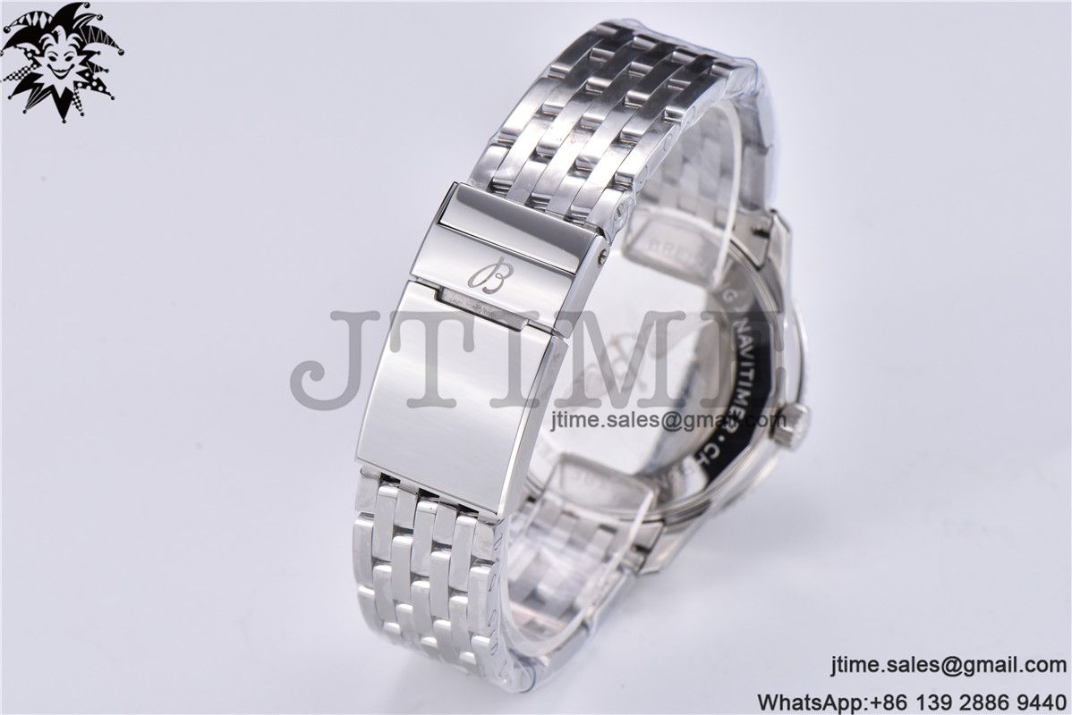 Navitimer 1 SS 41mm TF 1:1 Best Edition RG Bezel Gray Dial on SS Bracelet A2824 - Image 10