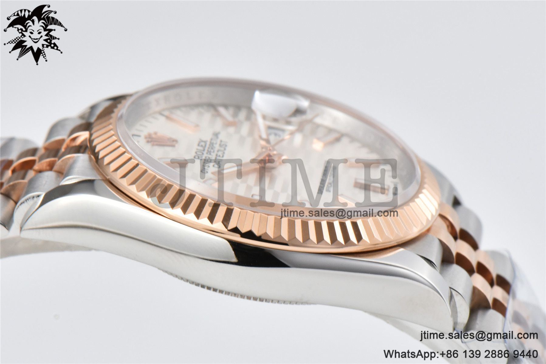 DateJust 36 SS/RG 126203 BPF 1:1 Best Edition Silver Plam Dial on Jubilee Bracelet A2824 - Image 9