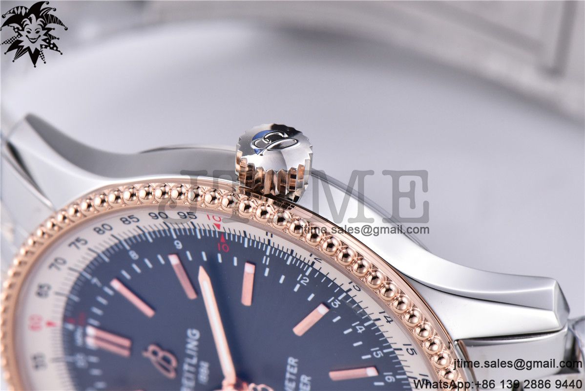 Navitimer 1 SS 41mm TF 1:1 Best Edition RG Bezel Gray Dial on SS Bracelet A2824 - Image 8