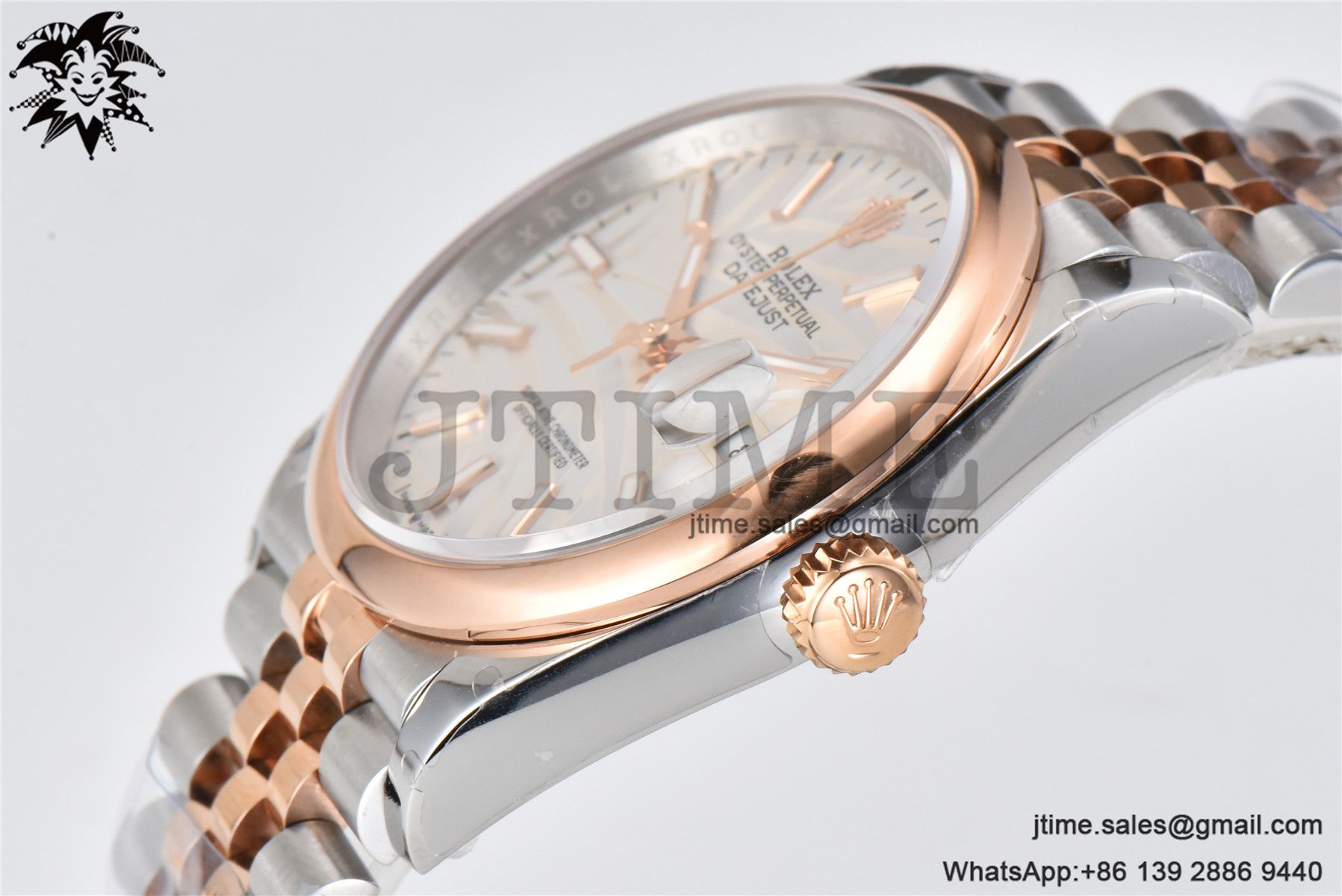 DateJust 36 SS/RG 126203 BPF 1:1 Best Edition Silver Plam Dial on Jubilee Bracelet A2824 - Image 7