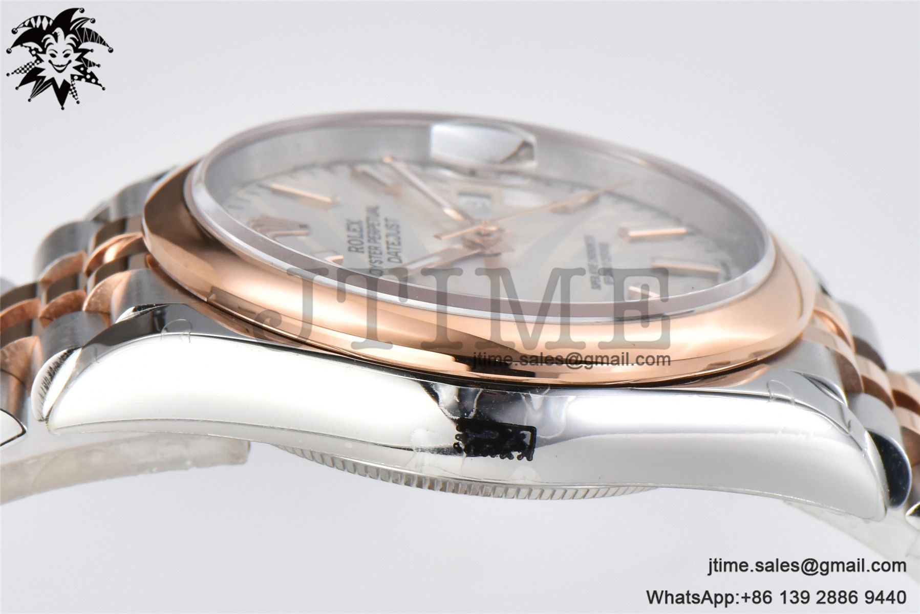 DateJust 36 SS/RG 126203 BPF 1:1 Best Edition Silver Plam Dial on Jubilee Bracelet A2824 - Image 8