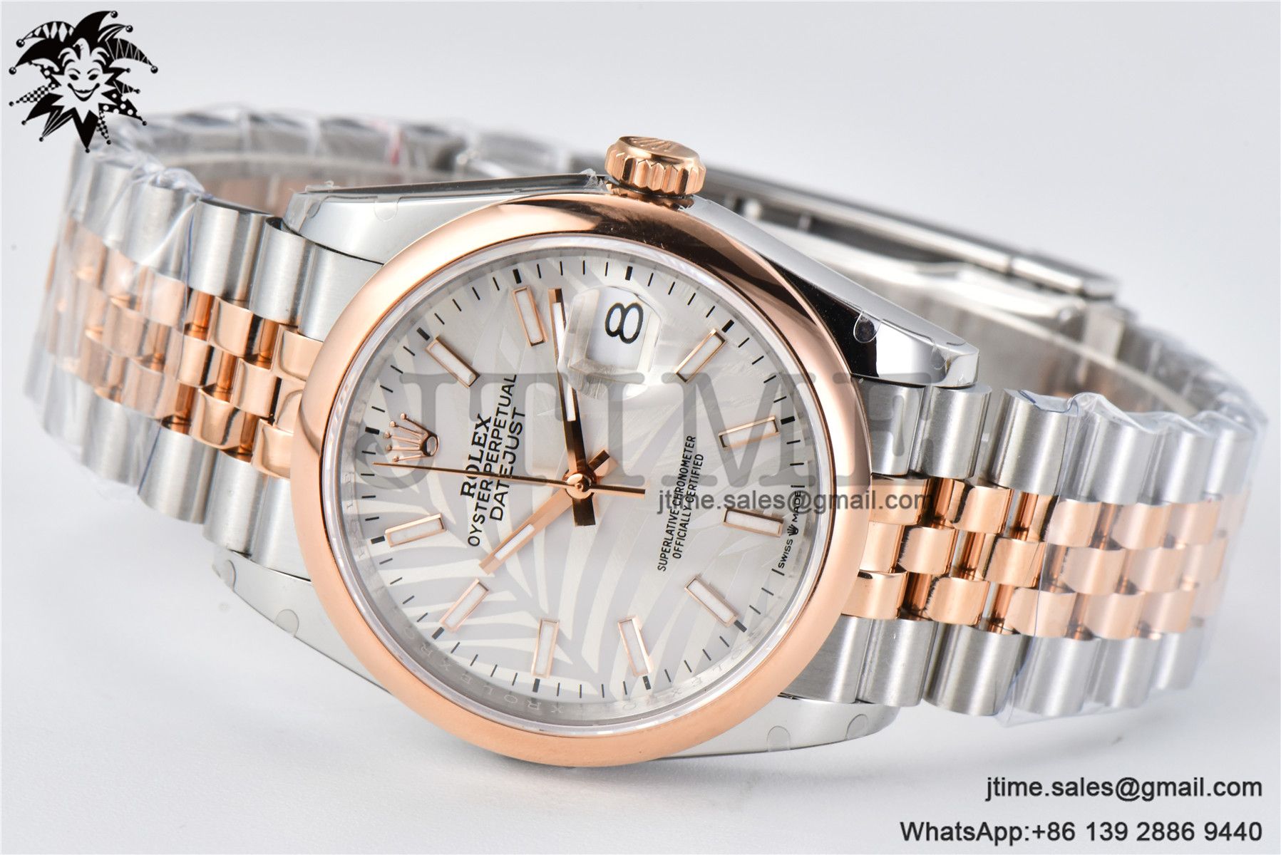 DateJust 36 SS/RG 126203 BPF 1:1 Best Edition Silver Plam Dial on Jubilee Bracelet A2824 - Image 5