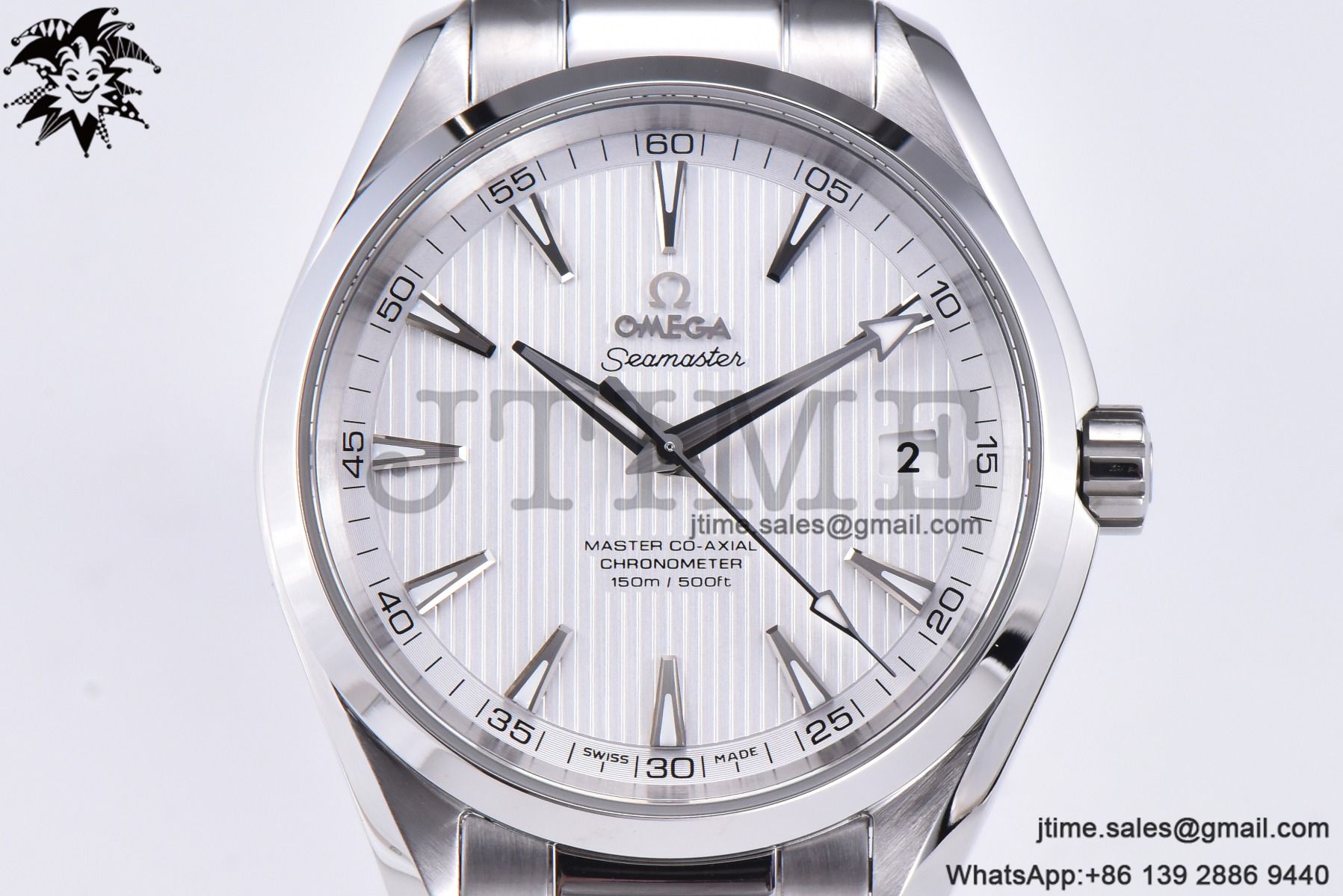 Aqua Terra 150M SS VSF 1:1 Best Edition White Textured Dial Silver Markers on SS Bracelet A8500 Super Clone - Image 3