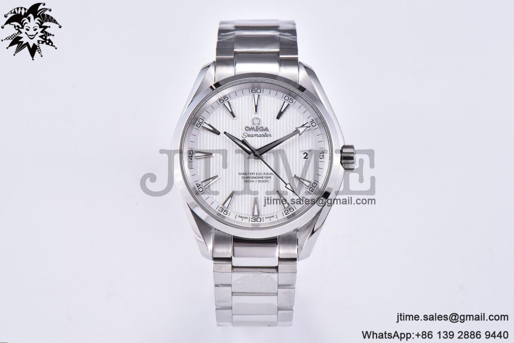 Aqua Terra 150M SS VSF 1:1 Best Edition White Textured Dial Silver Markers on SS Bracelet A8500 Super Clone - Image 2