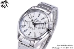 Aqua Terra 150M SS VSF 1:1 Best Edition White Textured Dial Silver Markers on SS Bracelet A8500 Super Clone