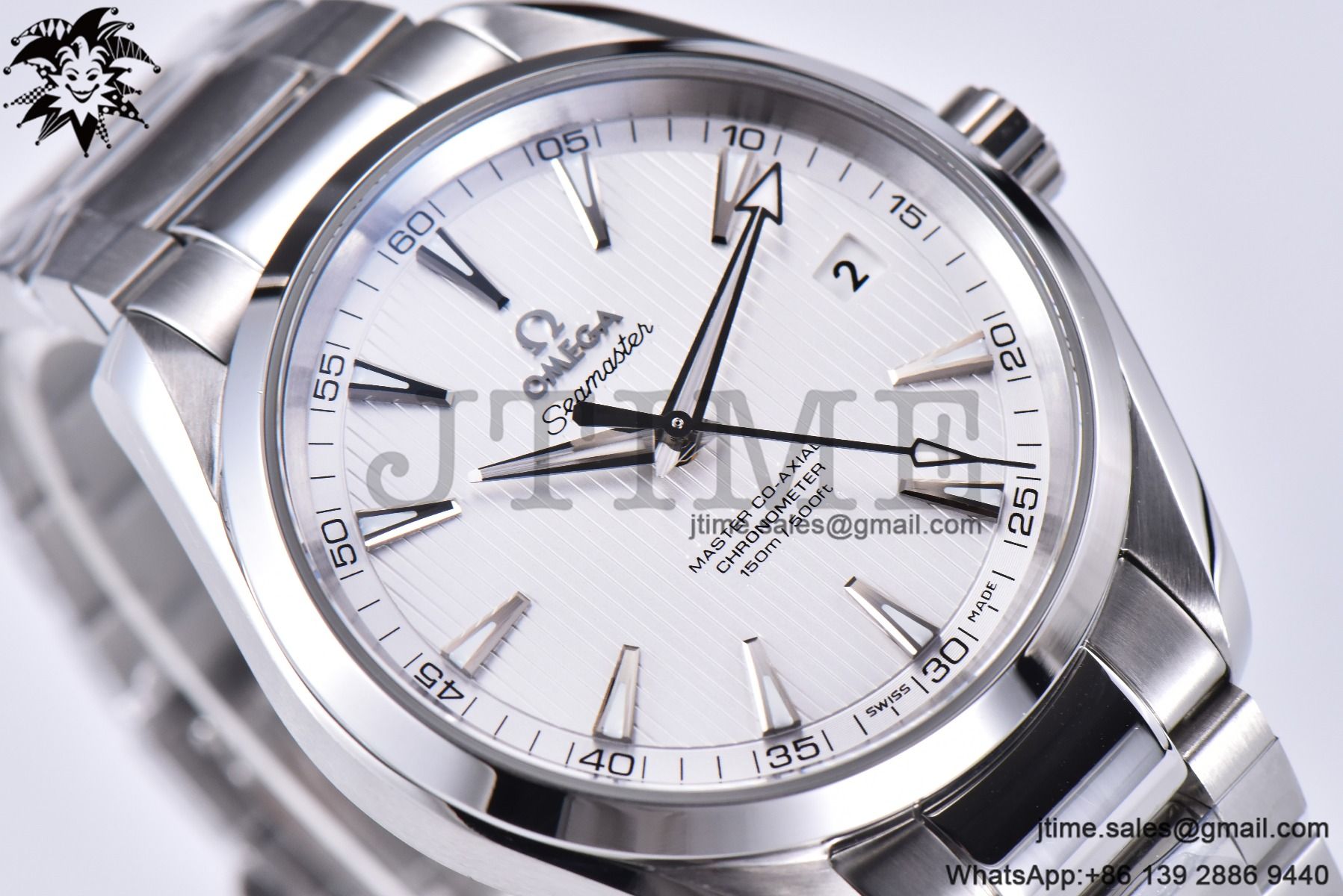 Aqua Terra 150M SS VSF 1:1 Best Edition White Textured Dial Silver Markers on SS Bracelet A8500 Super Clone - Image 5