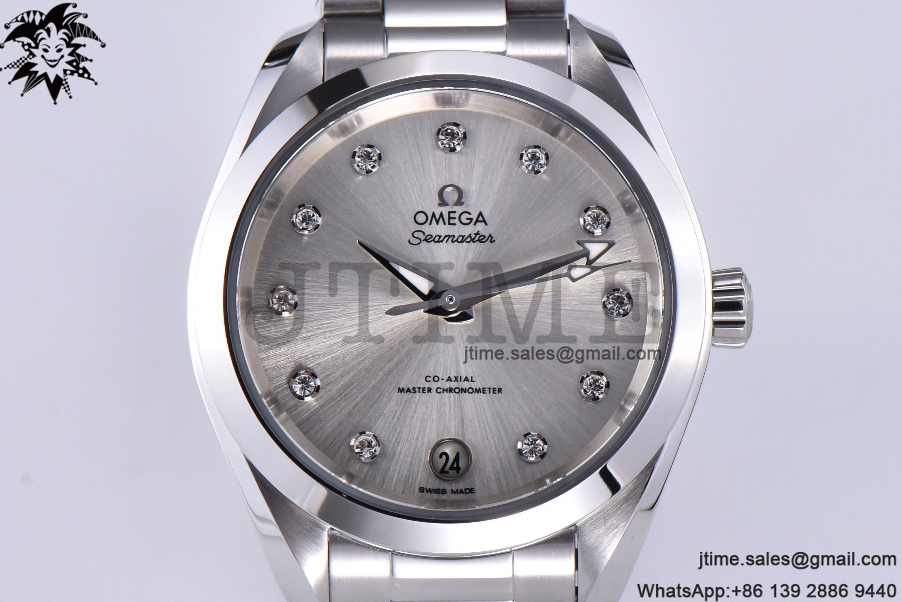 Aqua Terra 34mm Ladies SS VSF 1:1 Best Edition Silver Dial Diamonds Markers on SS Bracelet A8800 - Image 3