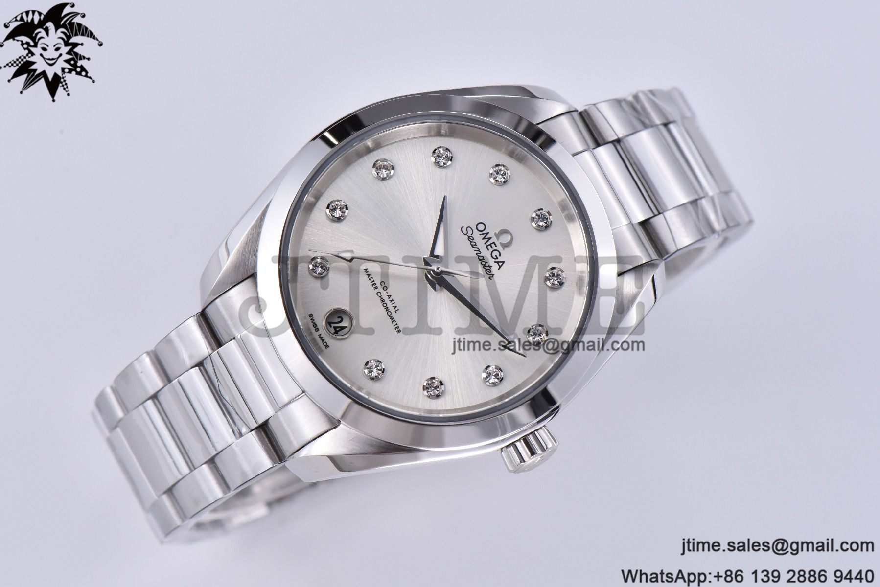 Aqua Terra 34mm Ladies SS VSF 1:1 Best Edition Silver Dial Diamonds Markers on SS Bracelet A8800 - Image 5