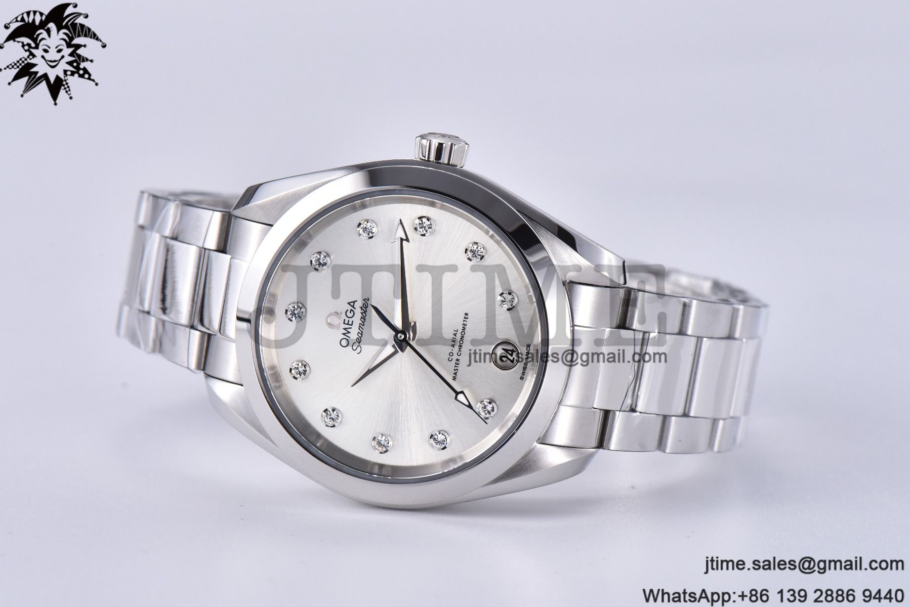 Aqua Terra 34mm Ladies SS VSF 1:1 Best Edition Silver Dial Diamonds Markers on SS Bracelet A8800 - Image 4
