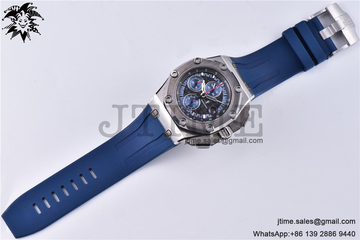 Royal Oak Offshore 44mm SS Michael Schumacher Blue Dial 1:1 JF Best Edition A3126 V2 w/ Cyclops - Image 2
