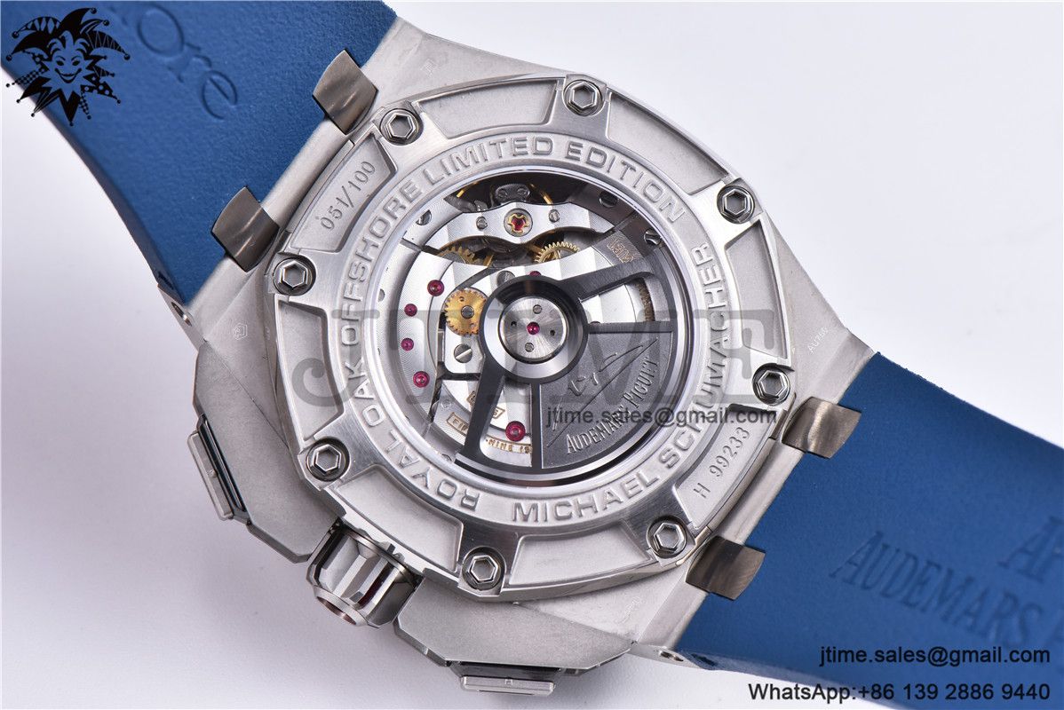 Royal Oak Offshore 44mm SS Michael Schumacher Blue Dial 1:1 JF Best Edition A3126 V2 w/ Cyclops - Image 15