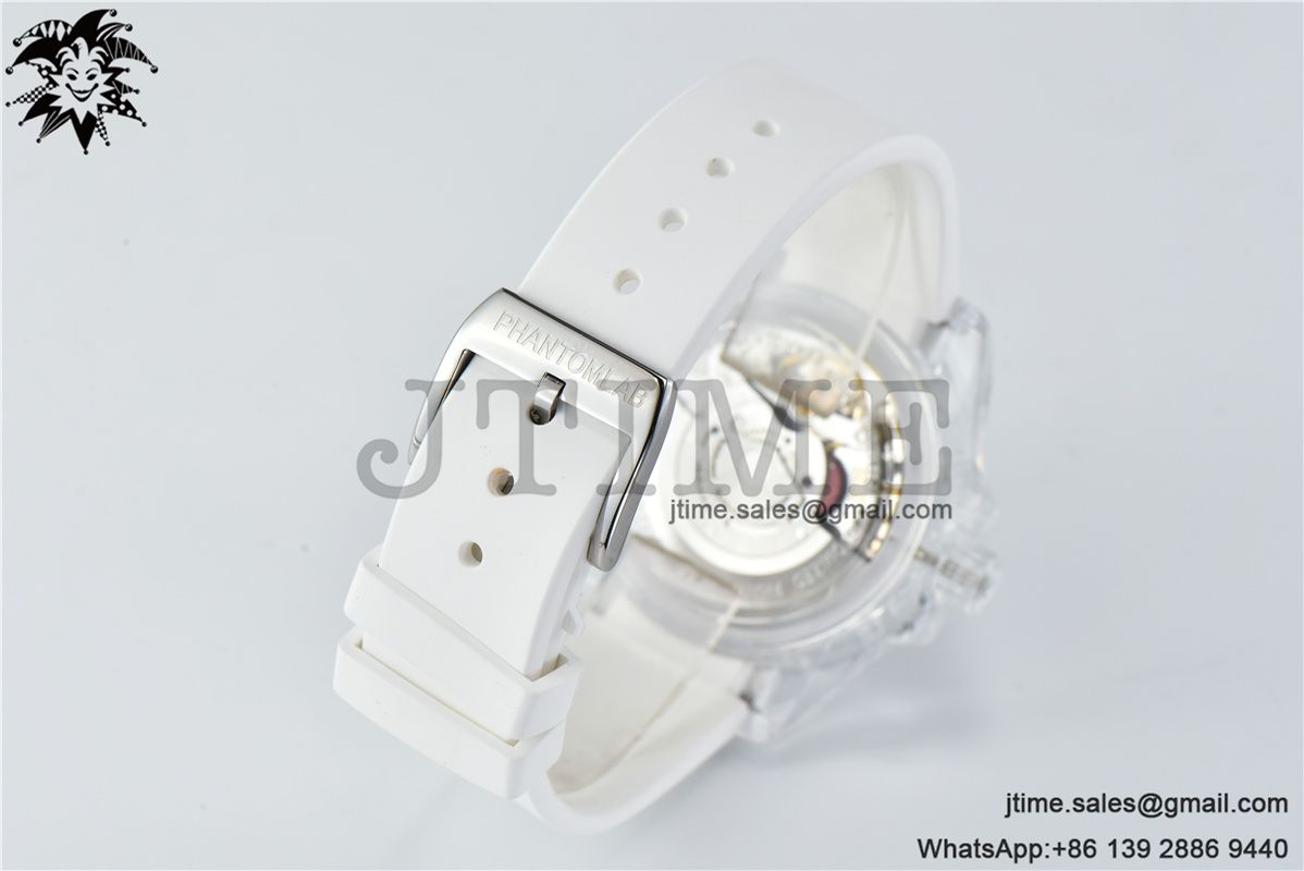 Submariner Phantomlab Transparent KZF Best Edition Green Dial on White Rubber Strap VR3135 - Image 13