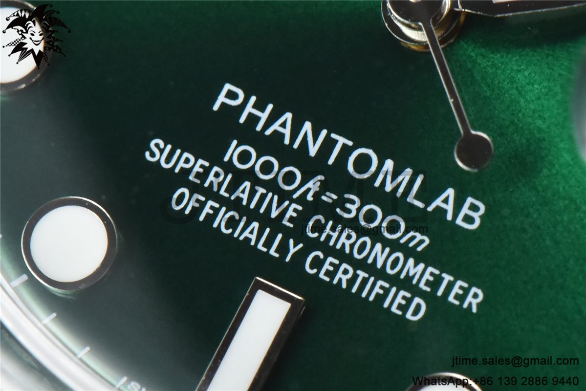 Submariner Phantomlab Transparent KZF Best Edition Green Dial on White Rubber Strap VR3135 - Image 10