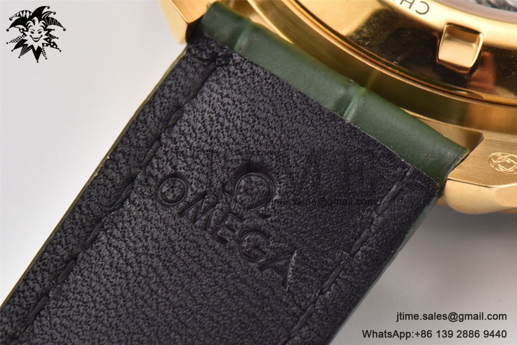 Speedmaster Moonwatch in Moonshine RG V6SF Best Edition Green Dial on Green Leather Strap Manual Chrono - Image 15
