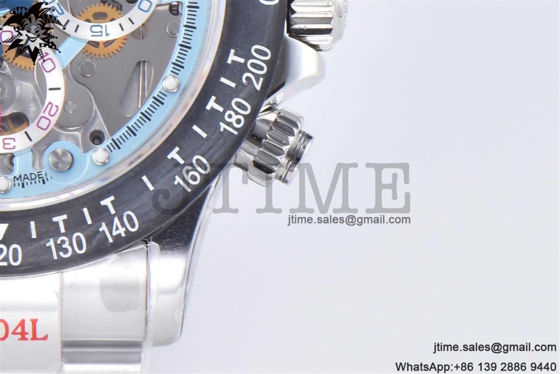 Daytona Montoya Custom Made 1:1 Best Edition Carbon Fiber Bezel Colorful Skeleton Dial on SS Oyster Bracelet SA4130 - Image 16